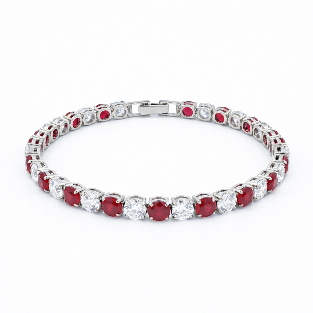 Ruby & Diamond Tennis Bracelet GWB -67