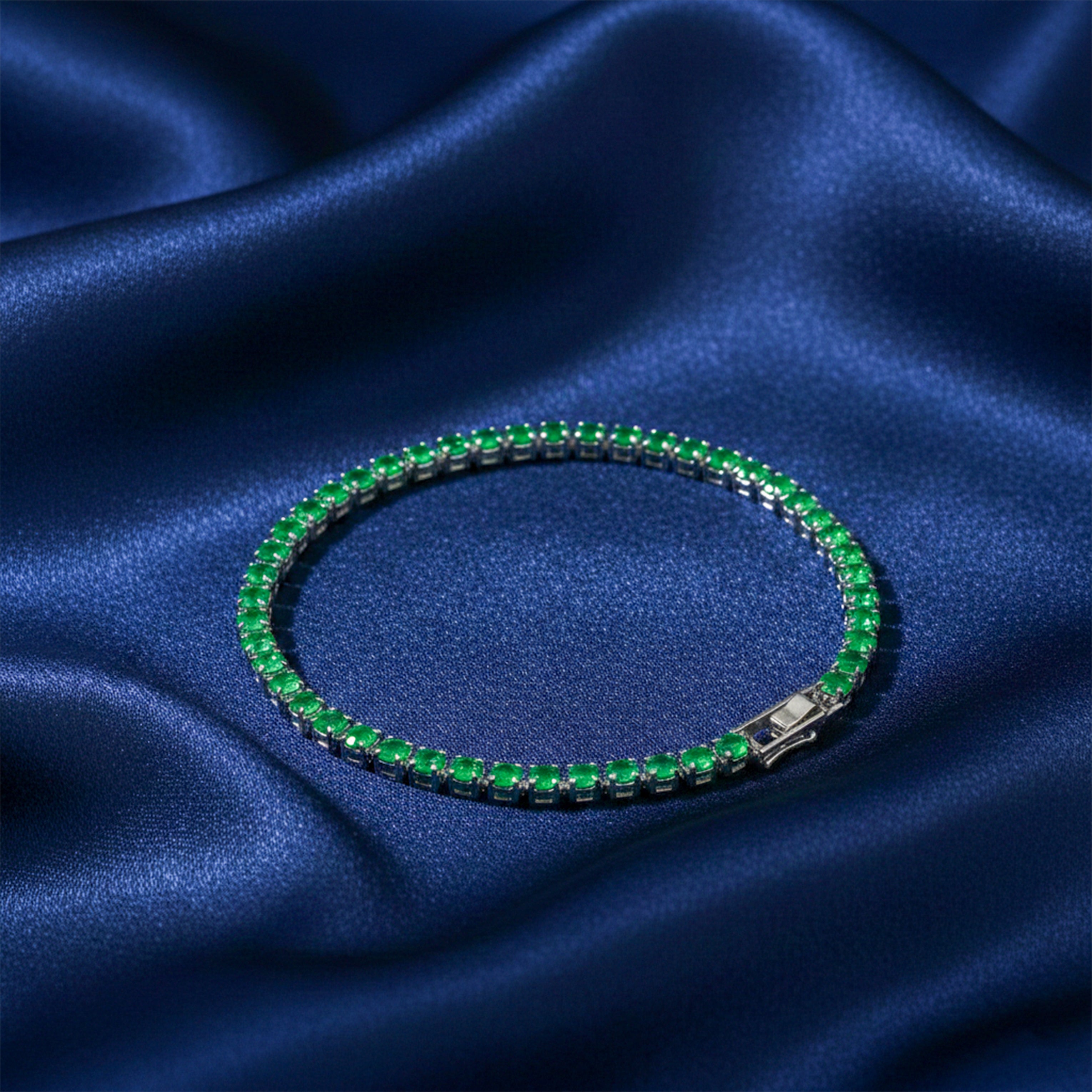 Emerald Green Tennis Bracelet GWB -76