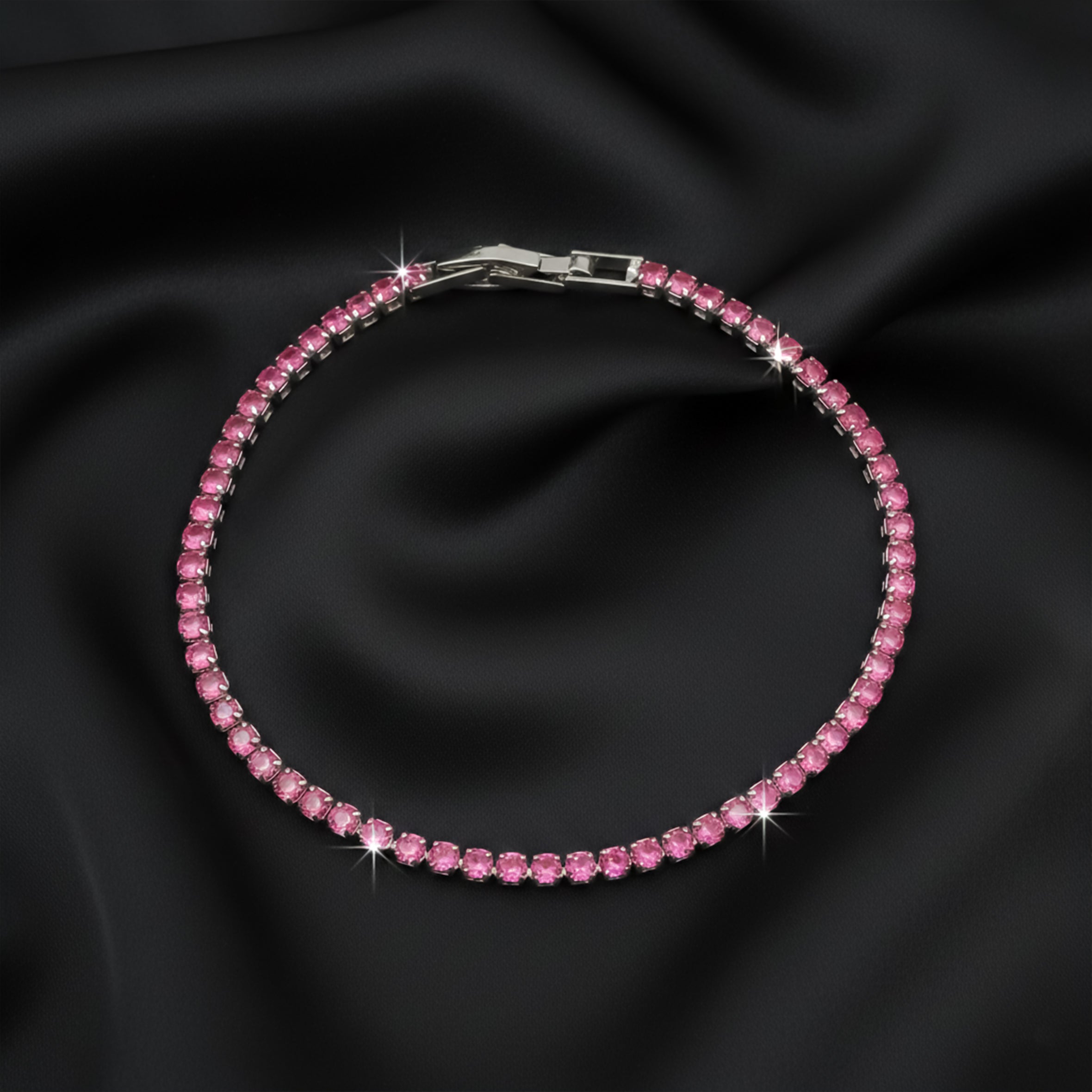 Pink Sapphire Tennis Bracelet GWB -58