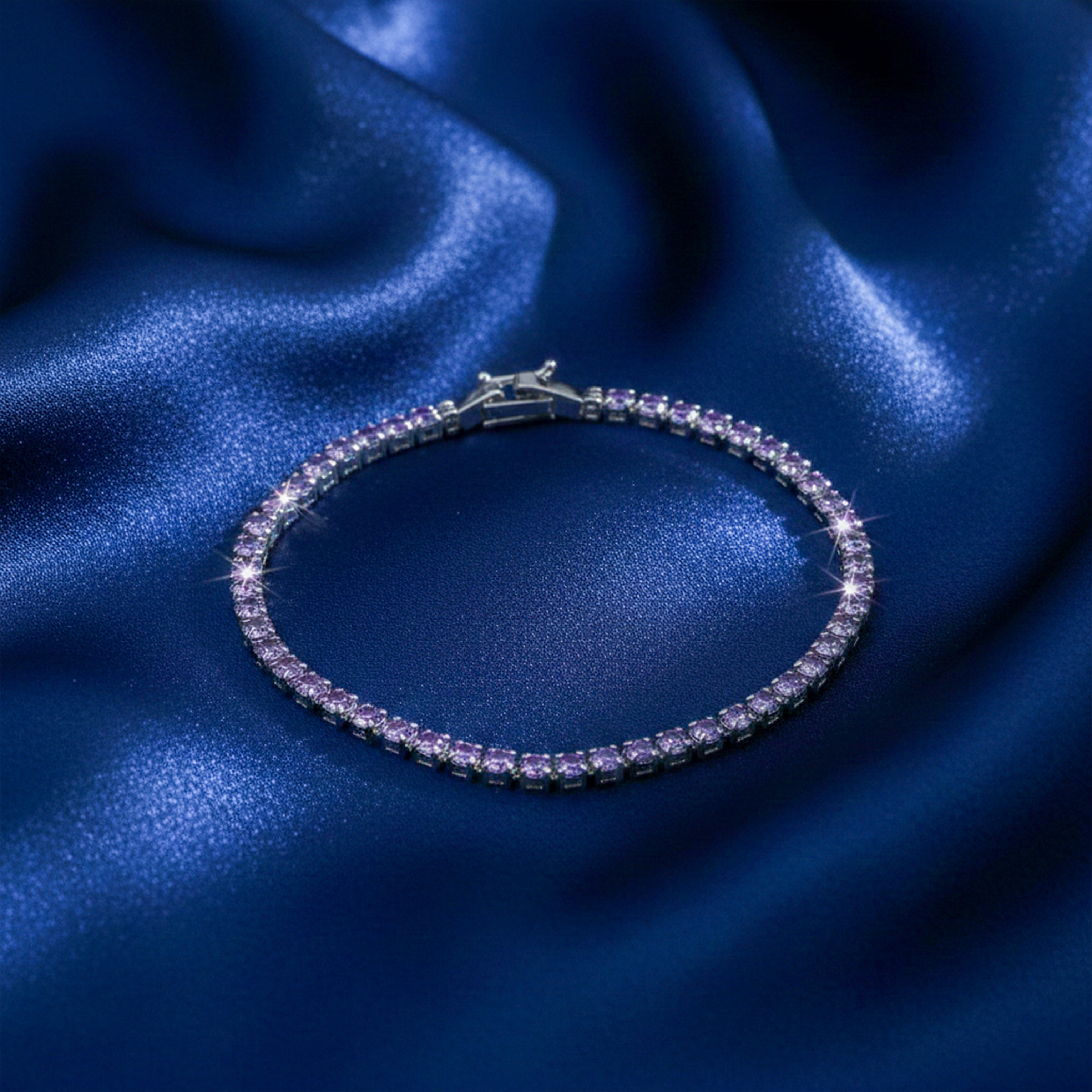 Royal Lavender Crystal Bracelet GEB -56