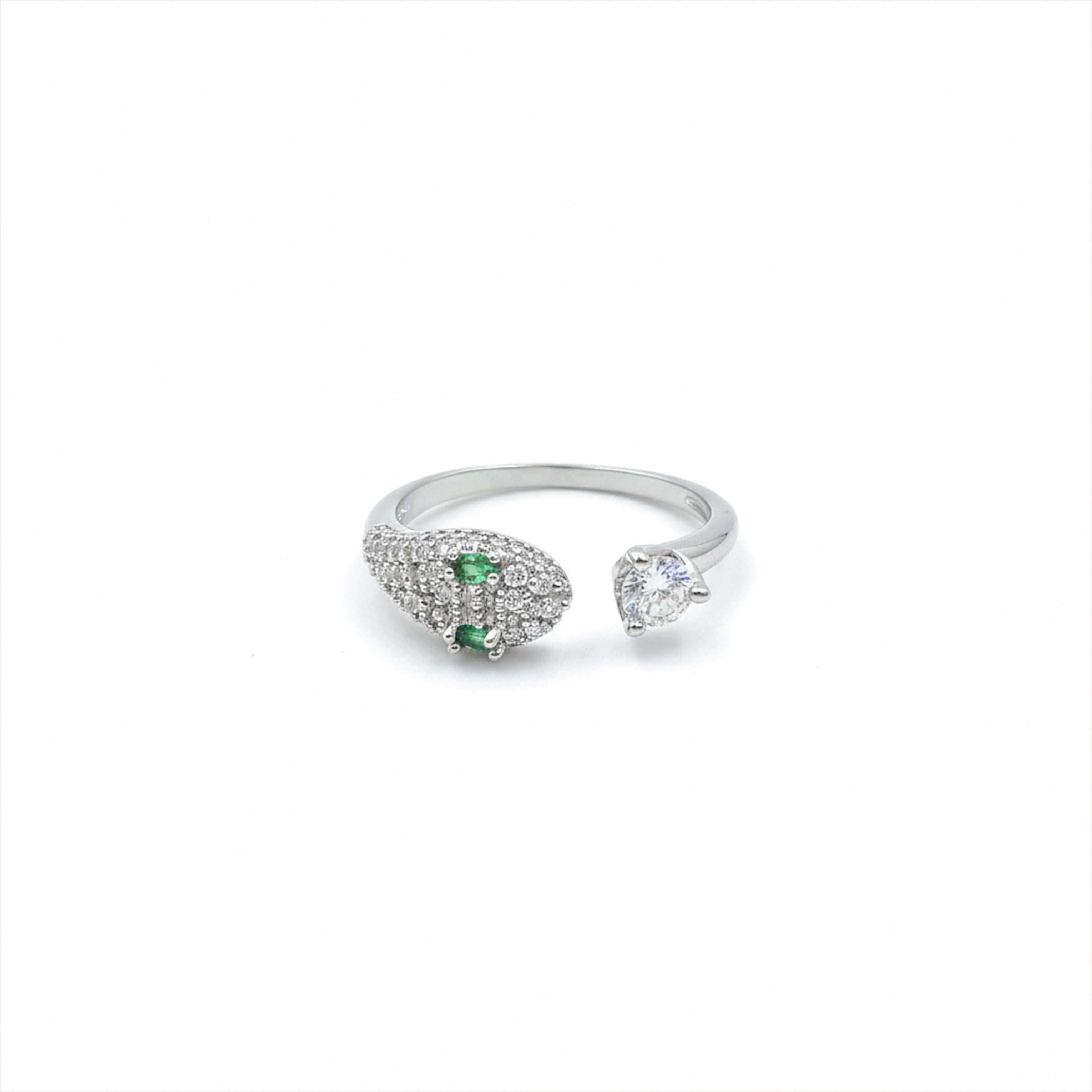 Emerald Spark Snake Ring GWR -78