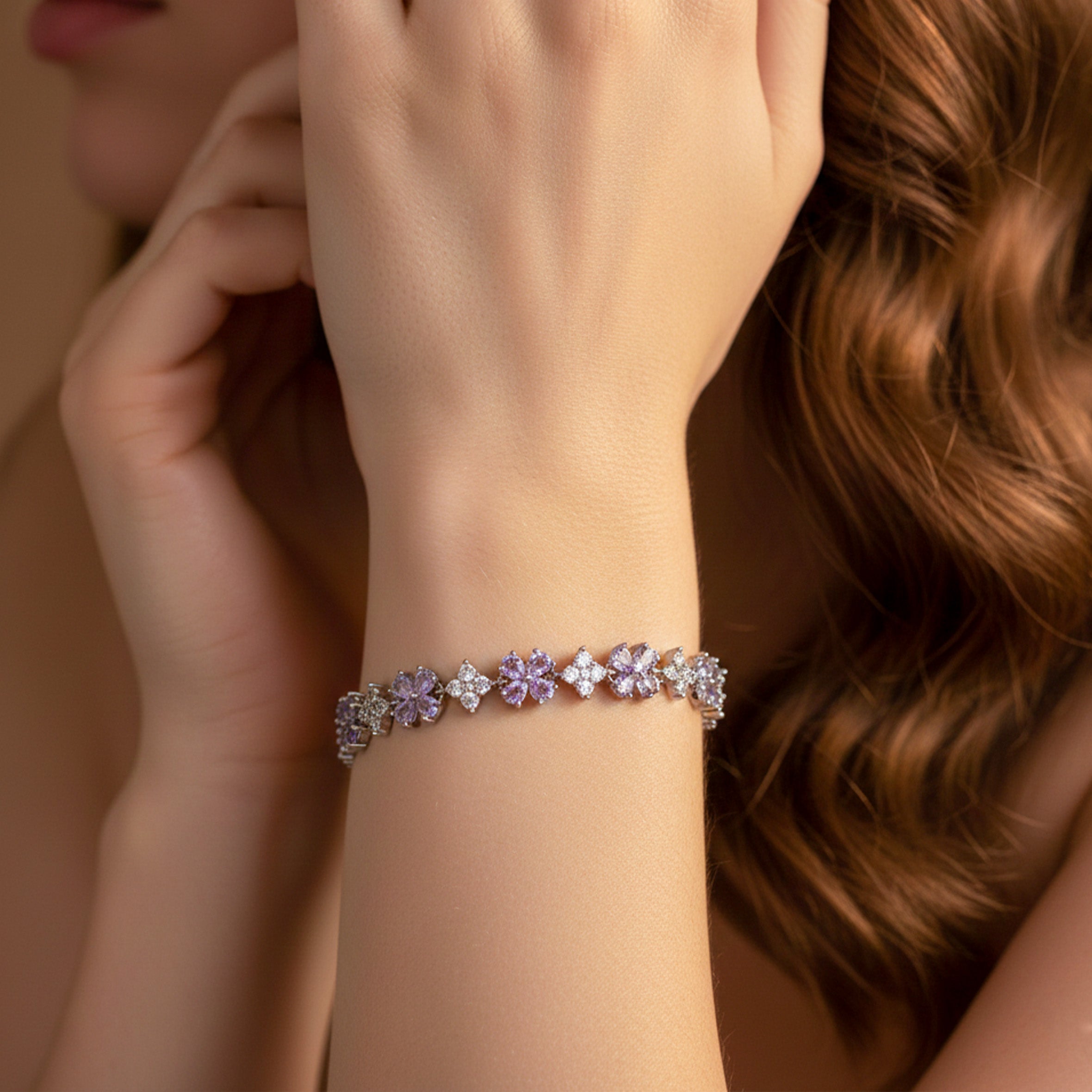 Silver Lavender Bracelet GWB -140
