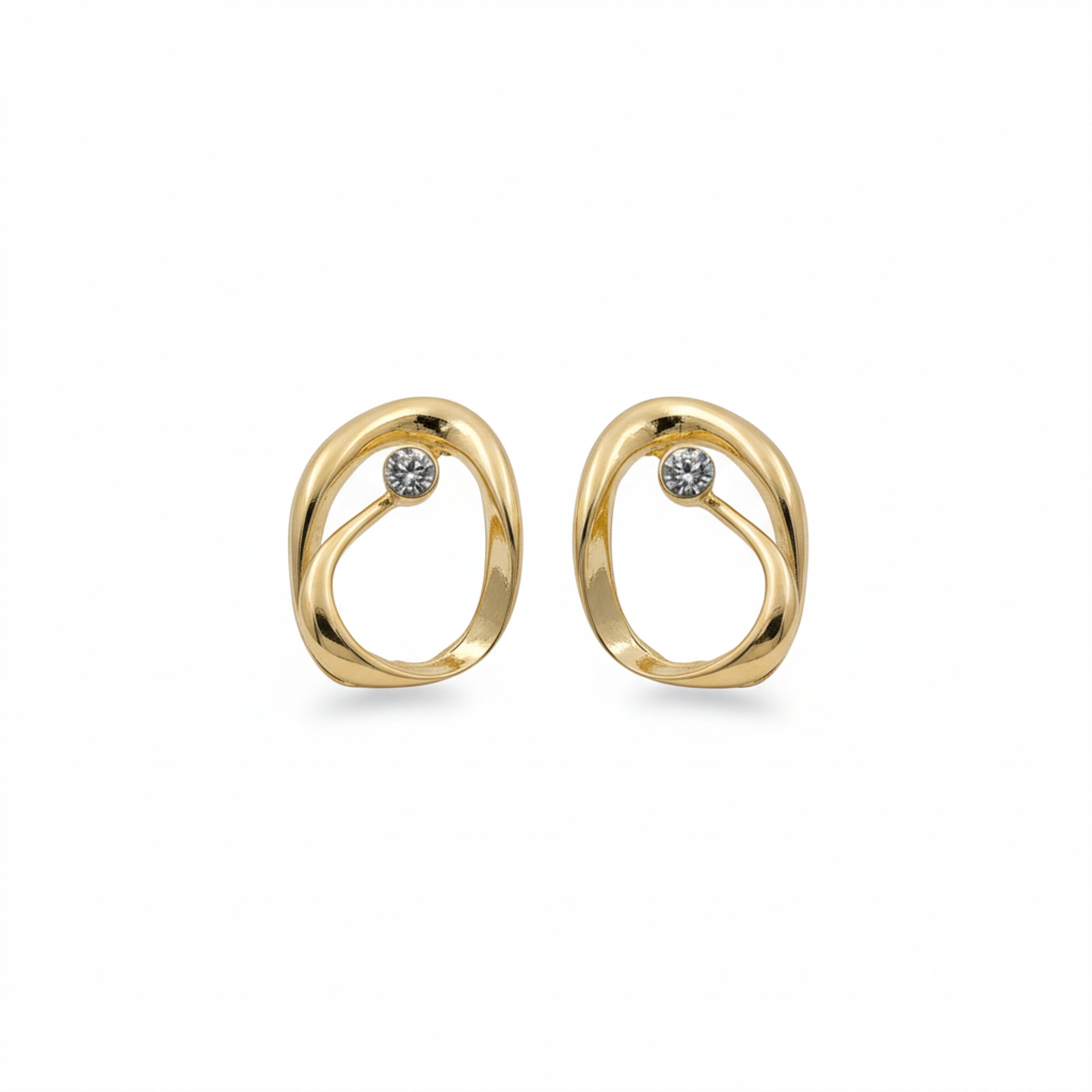 Aurelia Twist Diamond Stud Earrings GWE -51