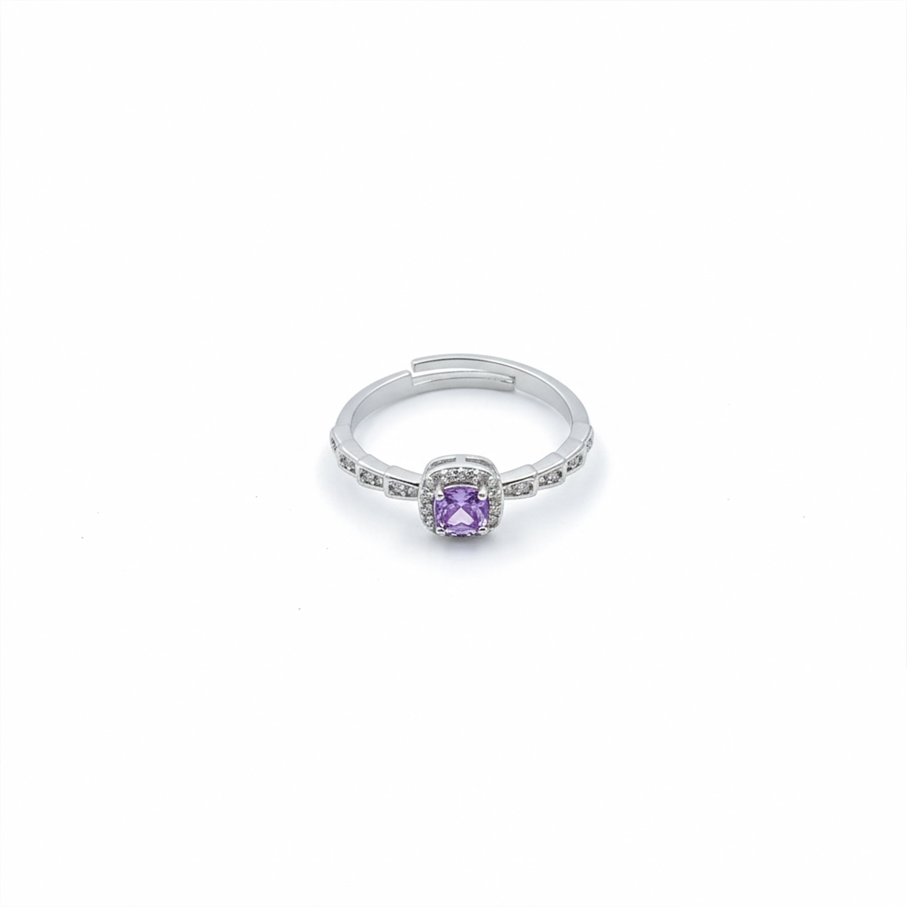 Lavender Halo Adjustable Ring GWR -41