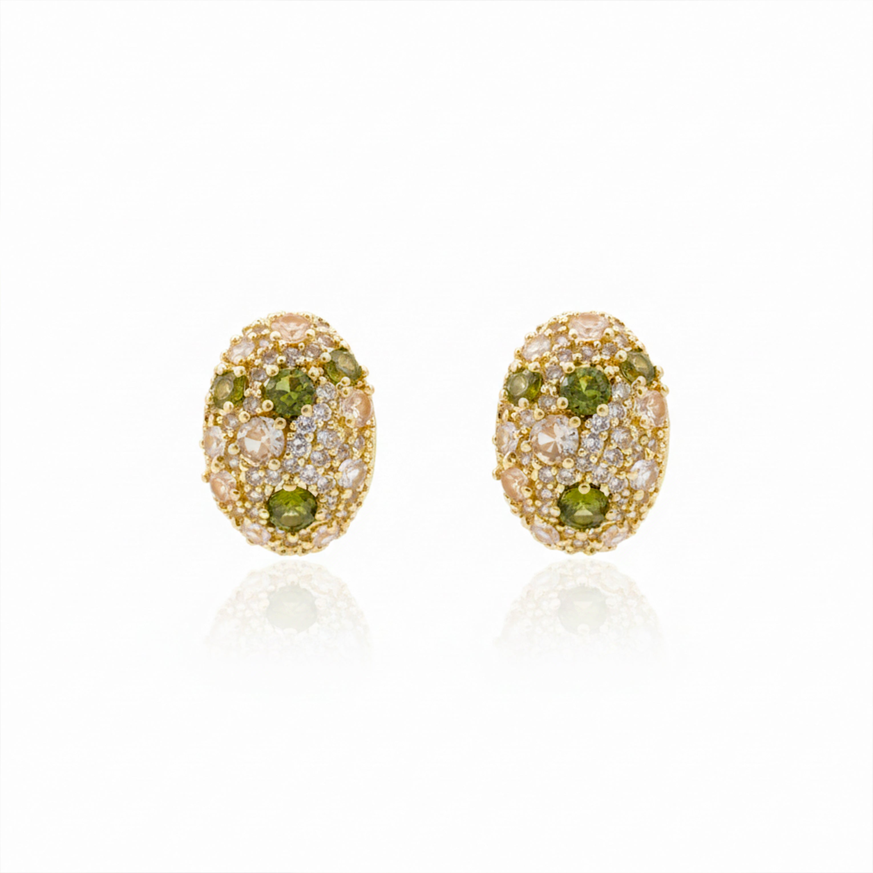 Spark Oval Stud Earrings GWE -124