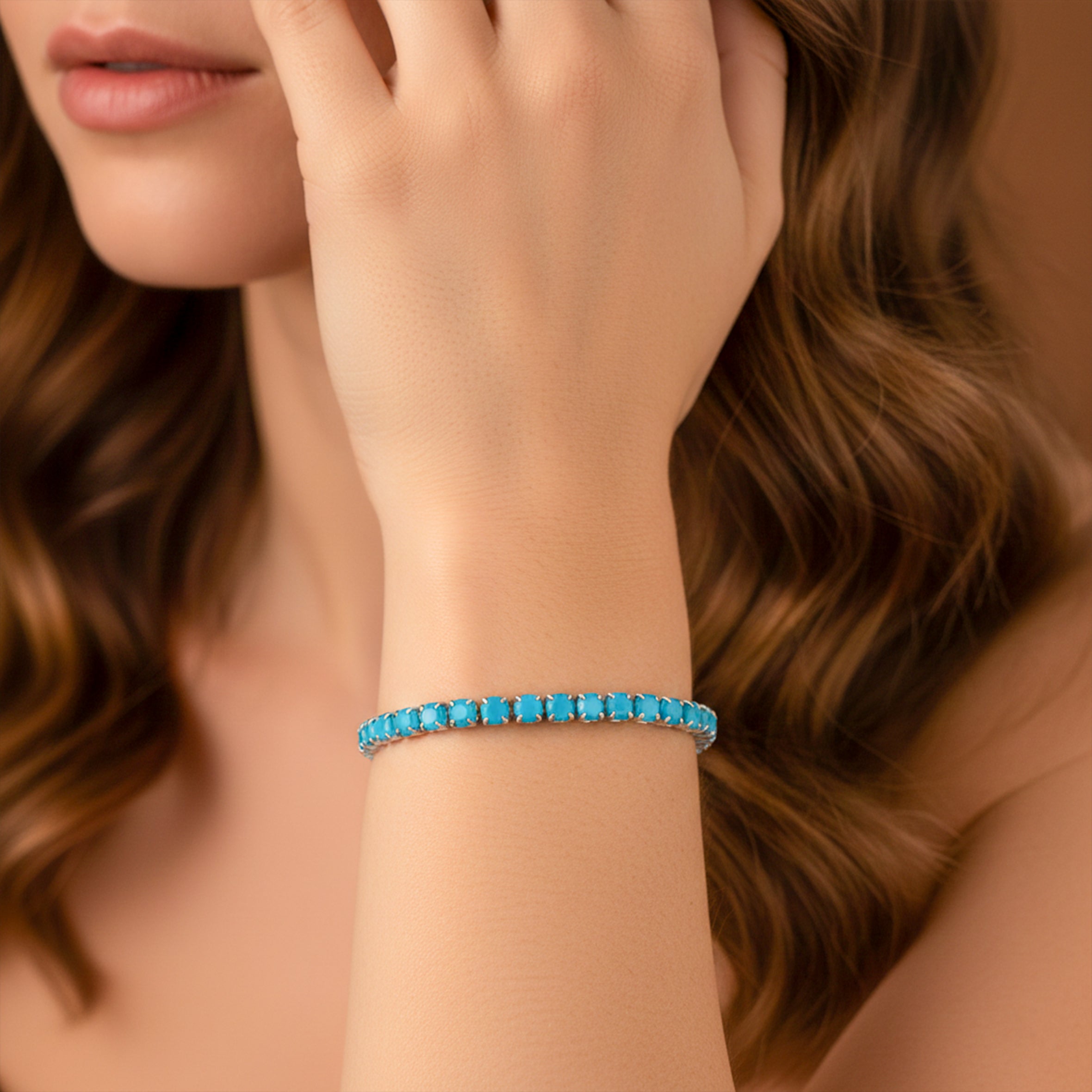 Sky Blue Tennis Bracelet GWB -74