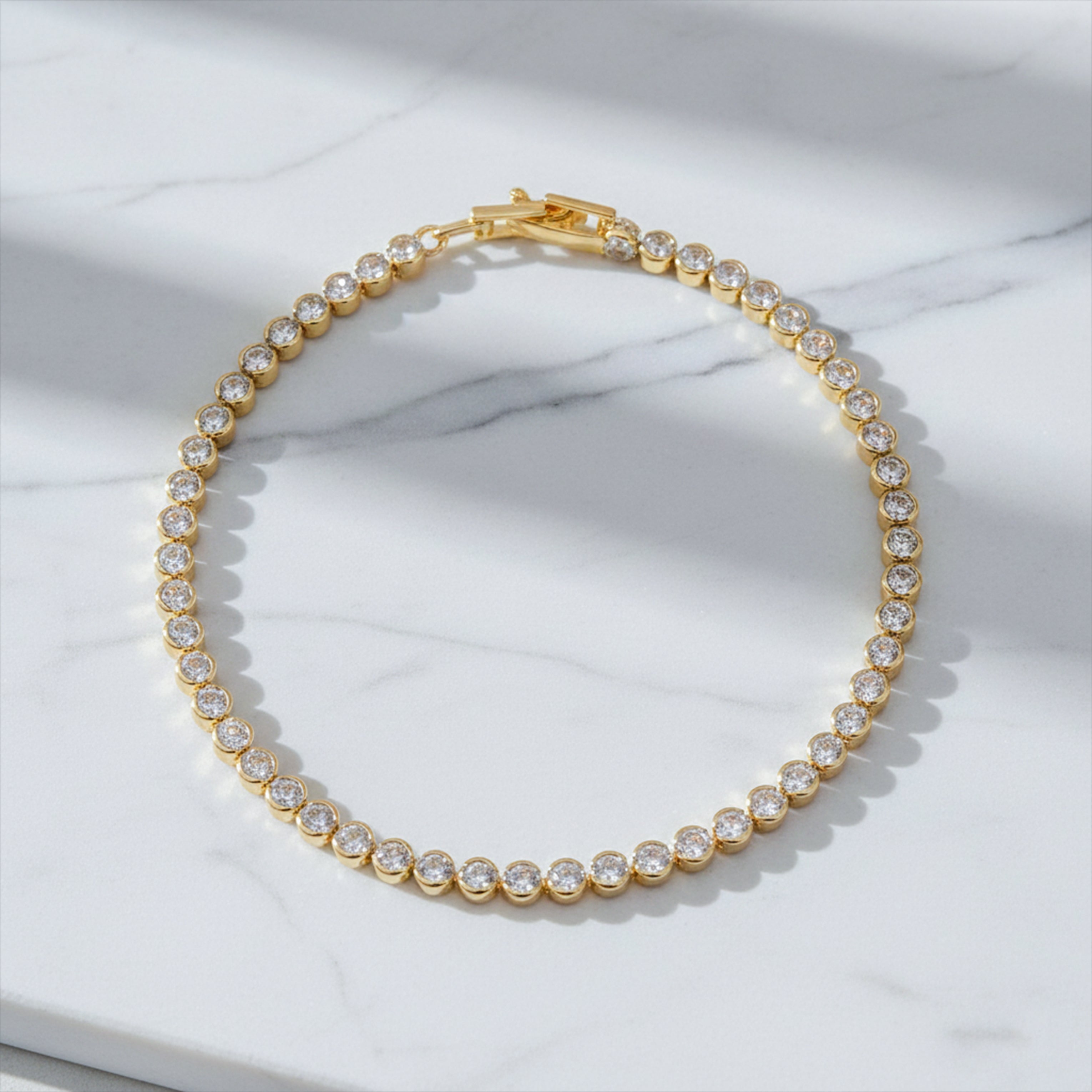 Golden Sparkle Tennis Bracelet GWB -38