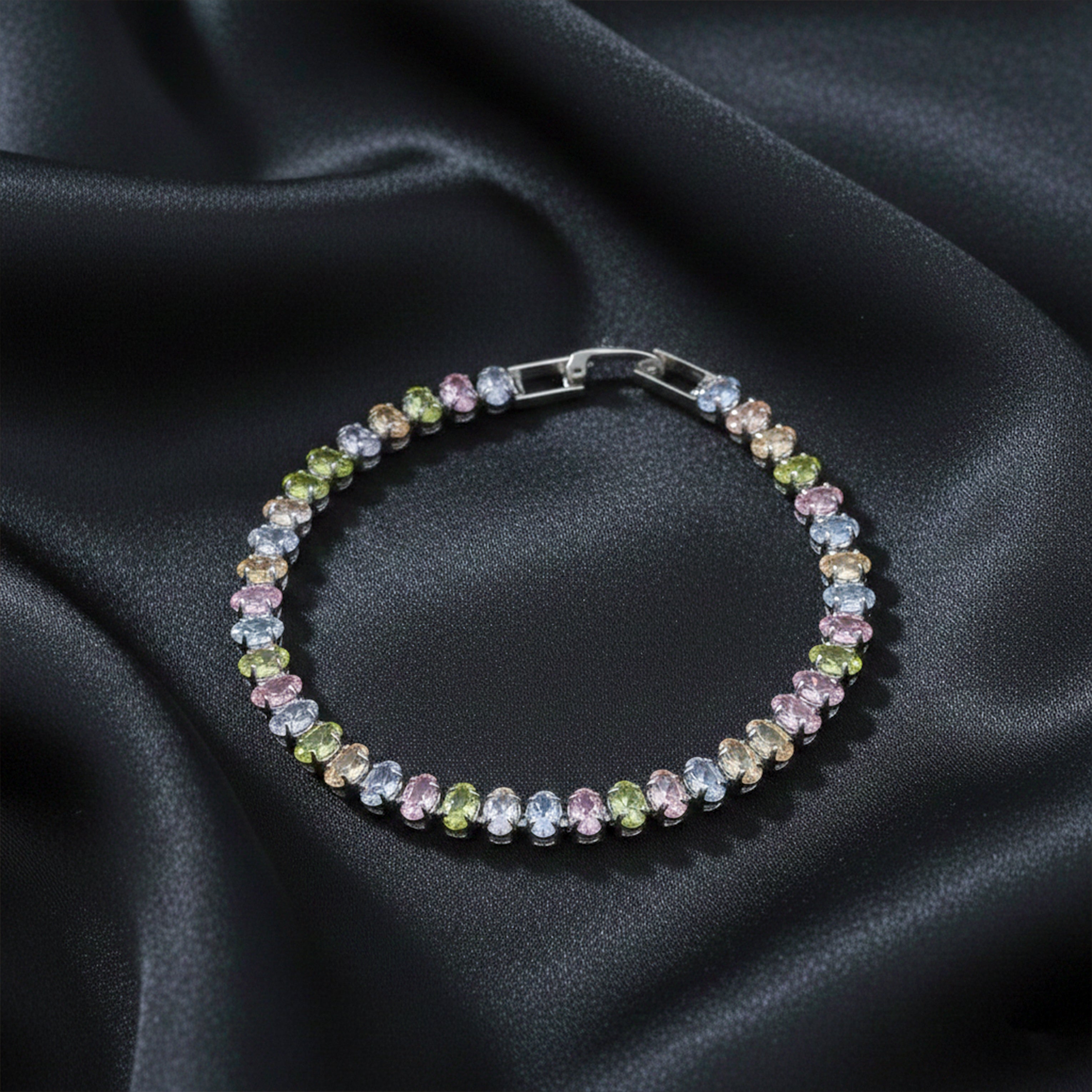 Pastel Multicolor Tennis Bracelet GWB -120