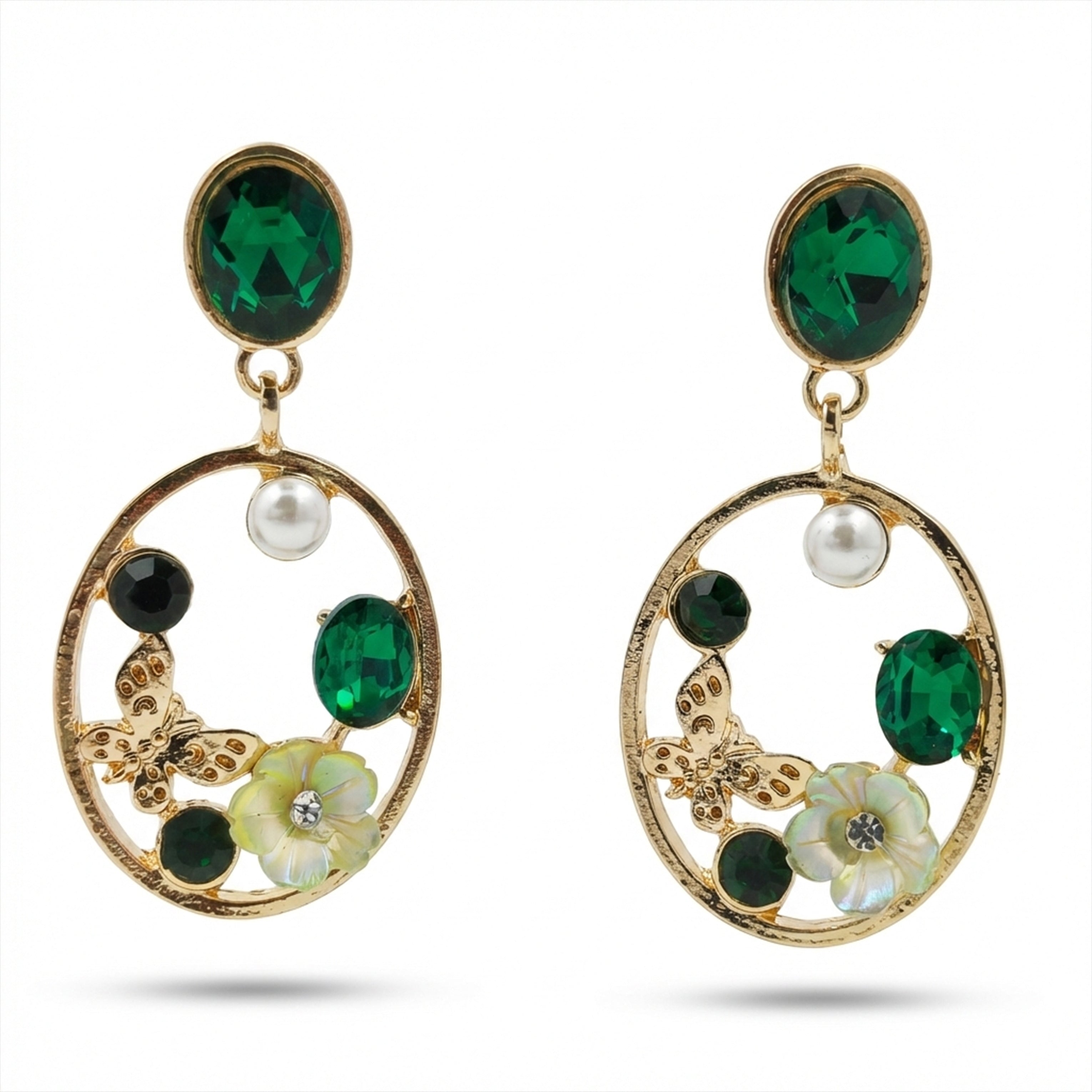 Vintage-Style Nature-Inspired Dangle Earrings GWE -178