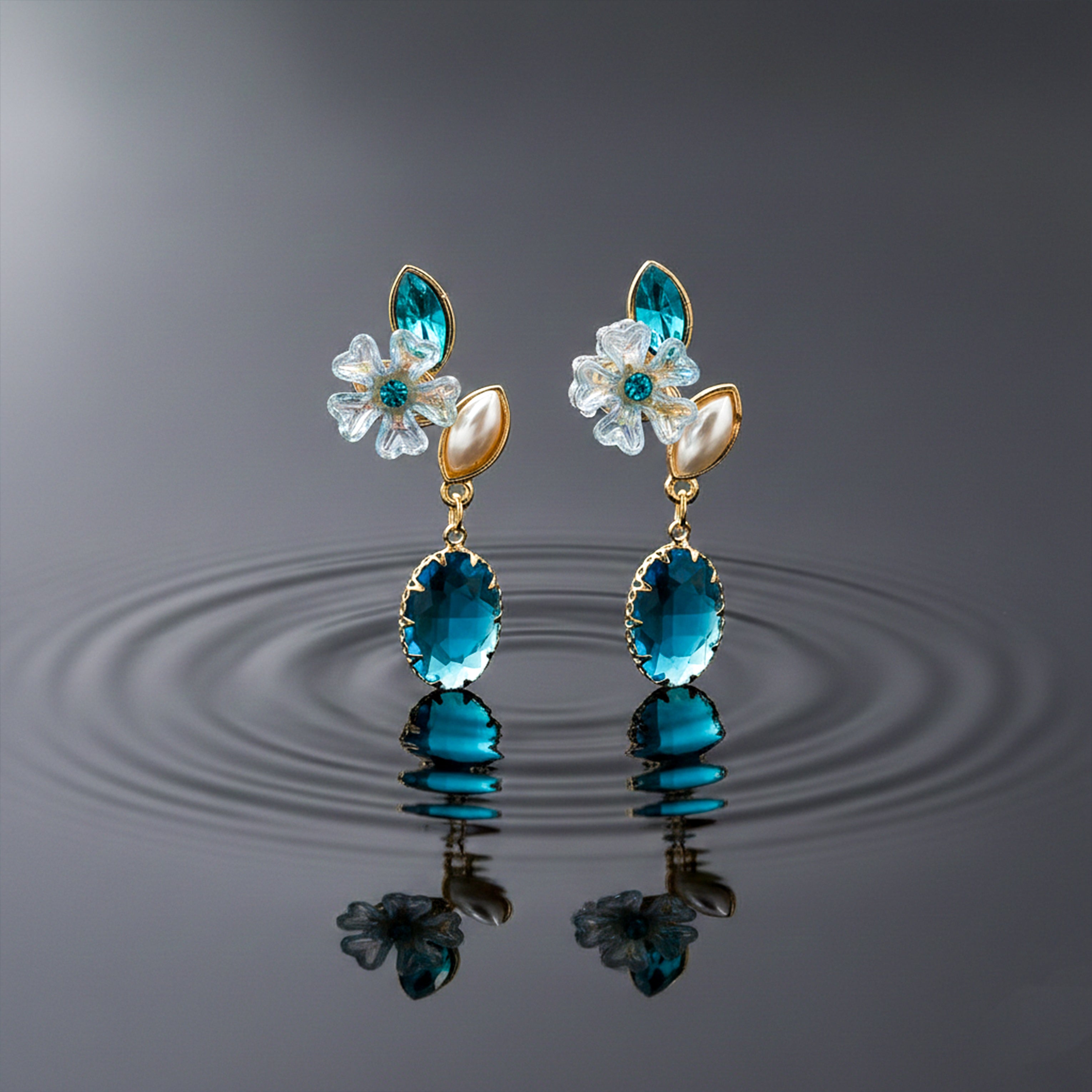 Ocean Bloom Drop Earrings GWE -239