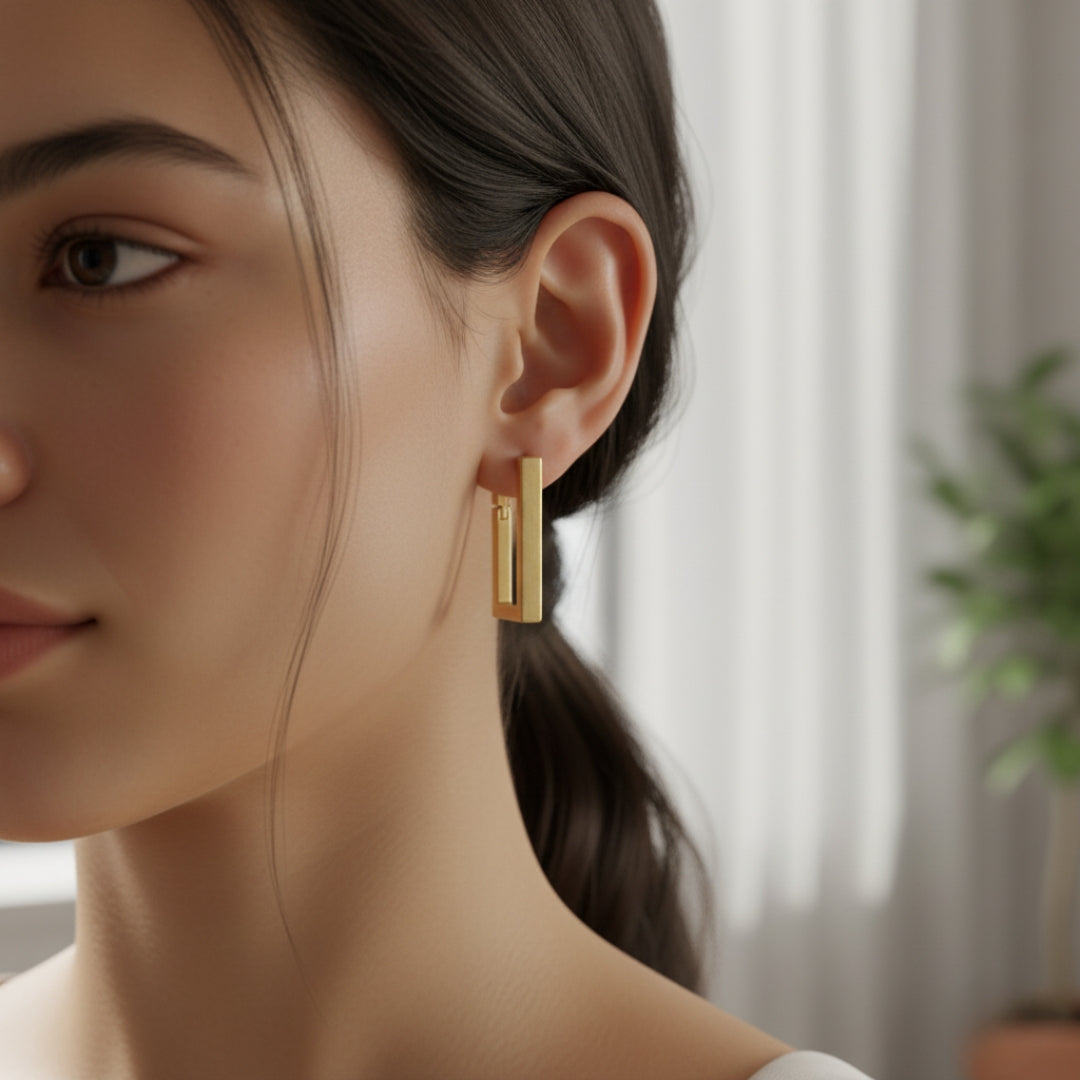 Classic Squre Women Earring GWE -9