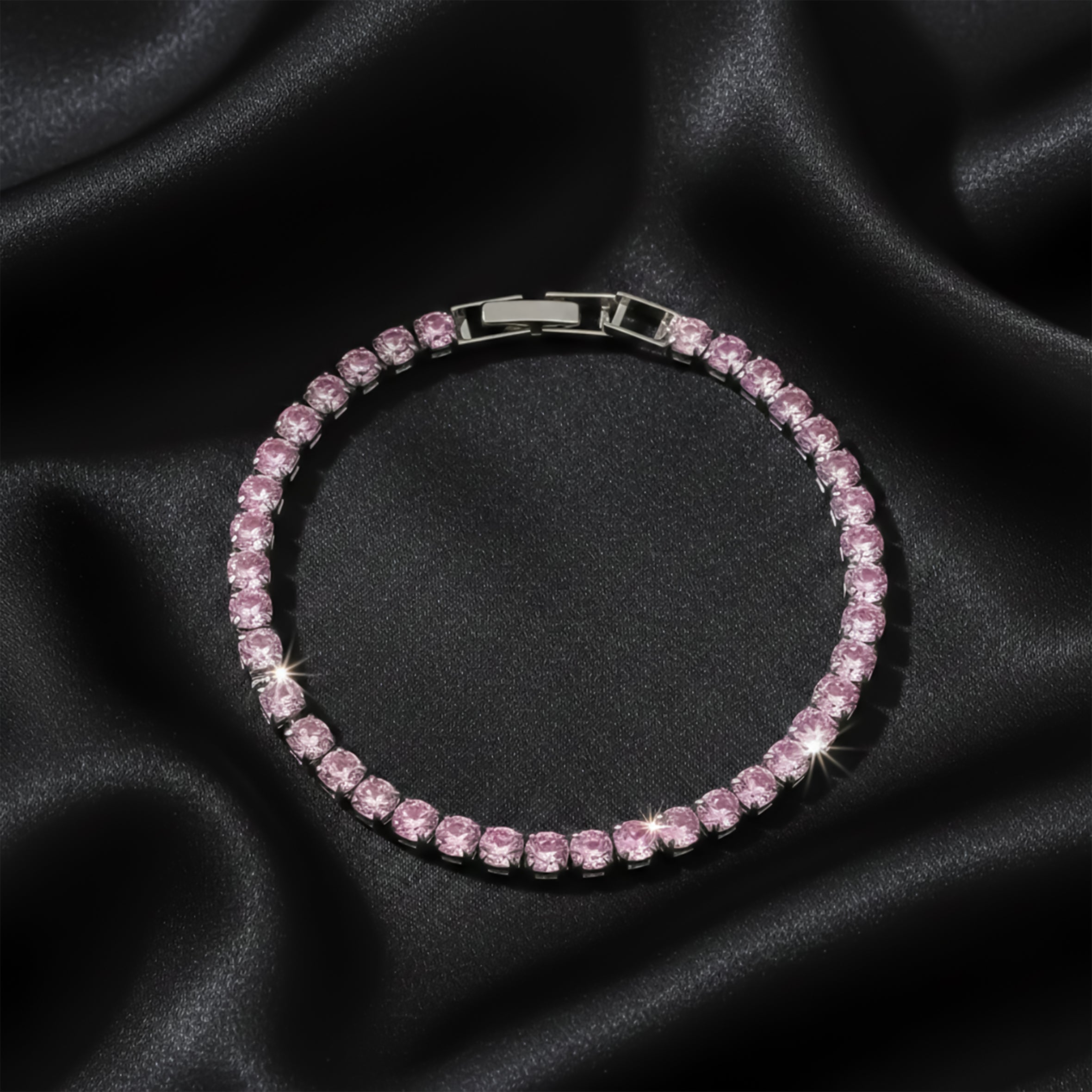 Pink Sapphire Tennis Bracelet GWB -63
