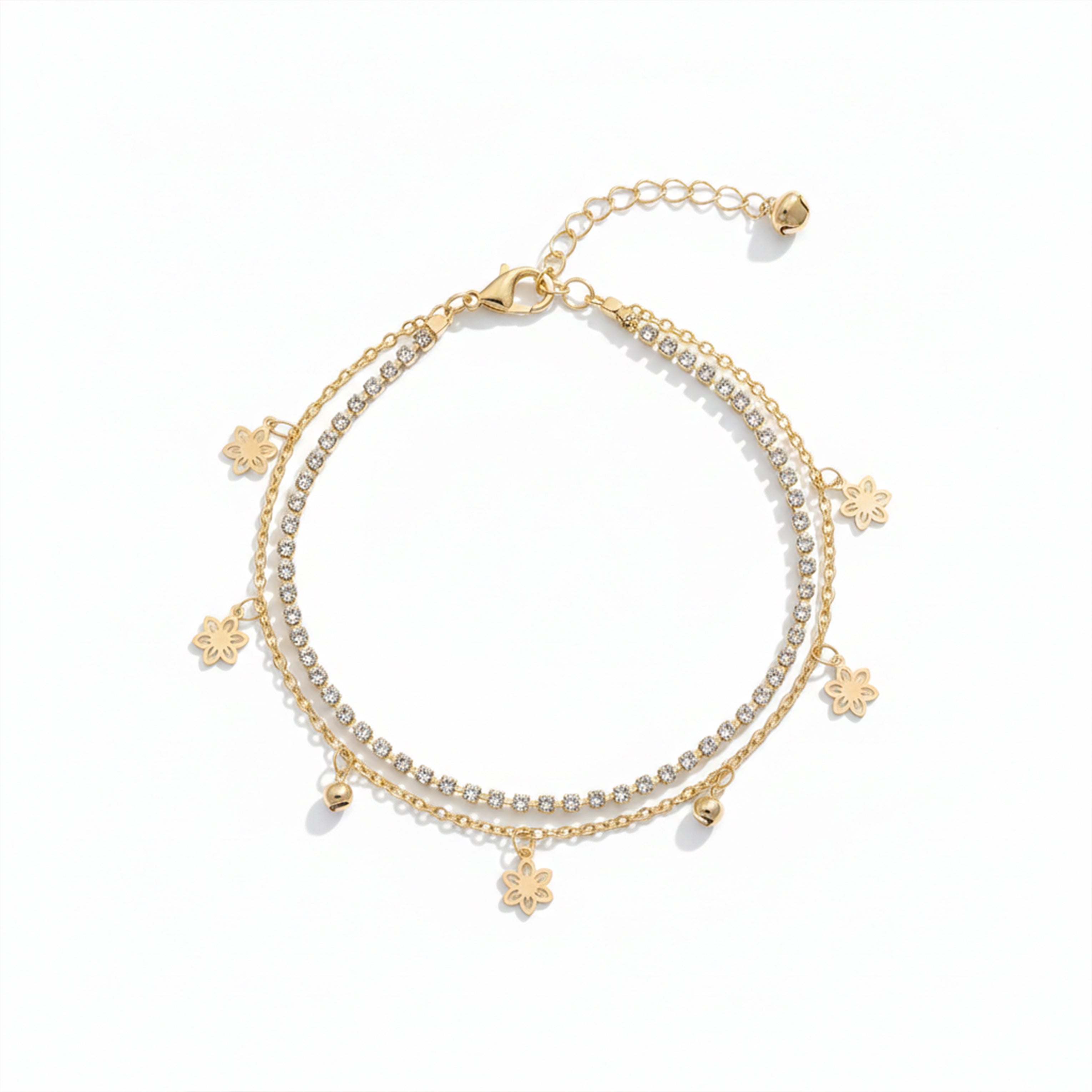 Crystal Double Layer Anklet GWA -39