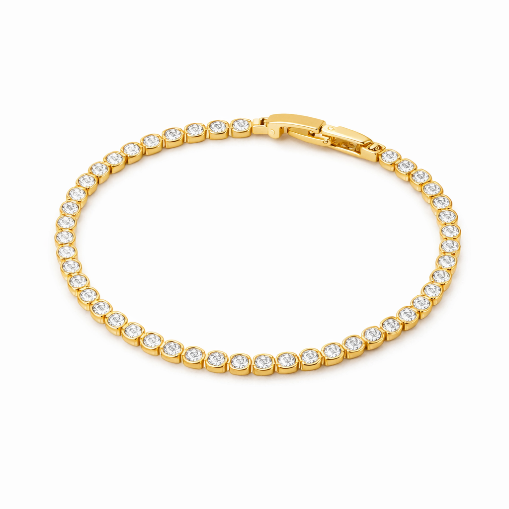 Golden Sparkle Tennis Bracelet GWB -38