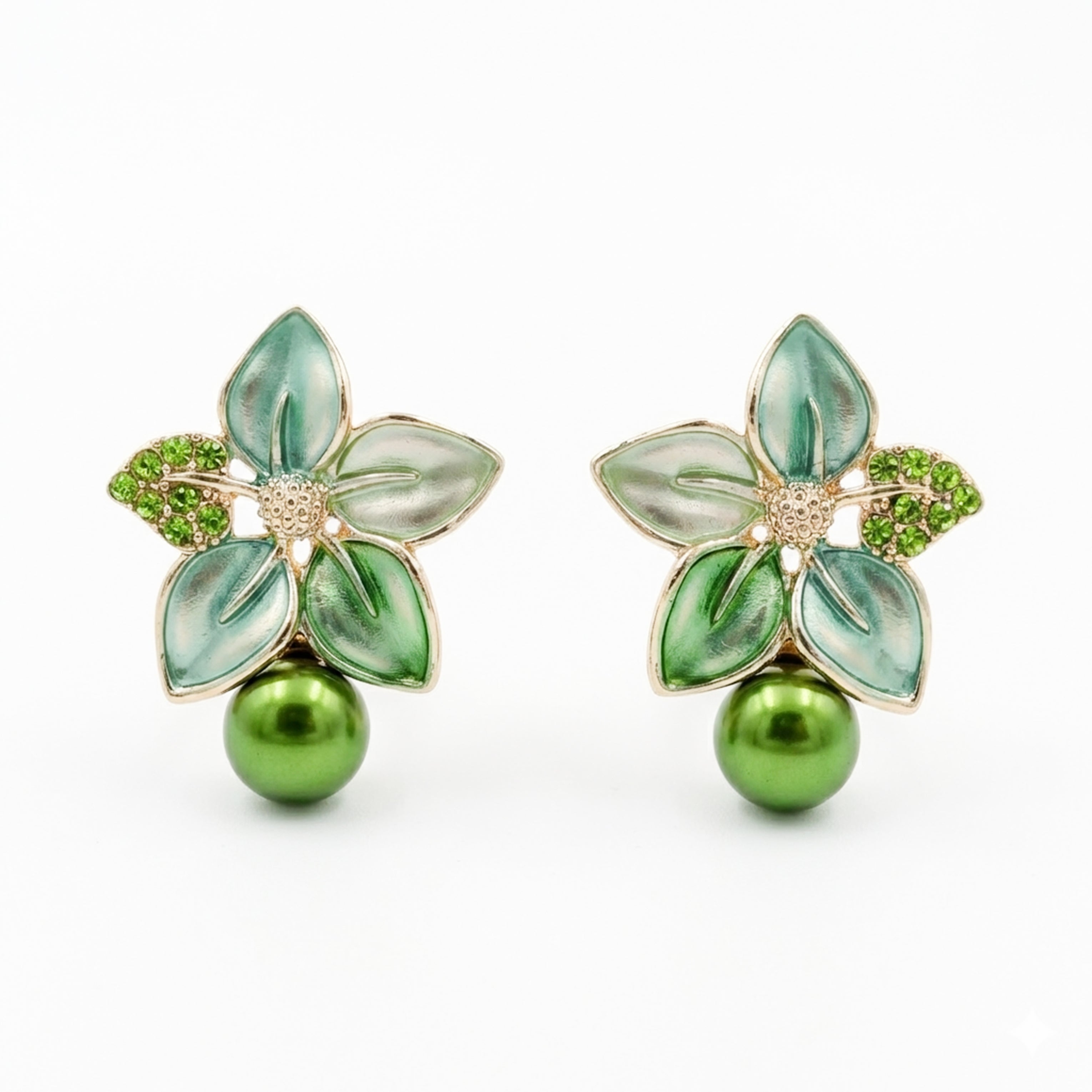 Enamel Pearl Earrings GWE -184