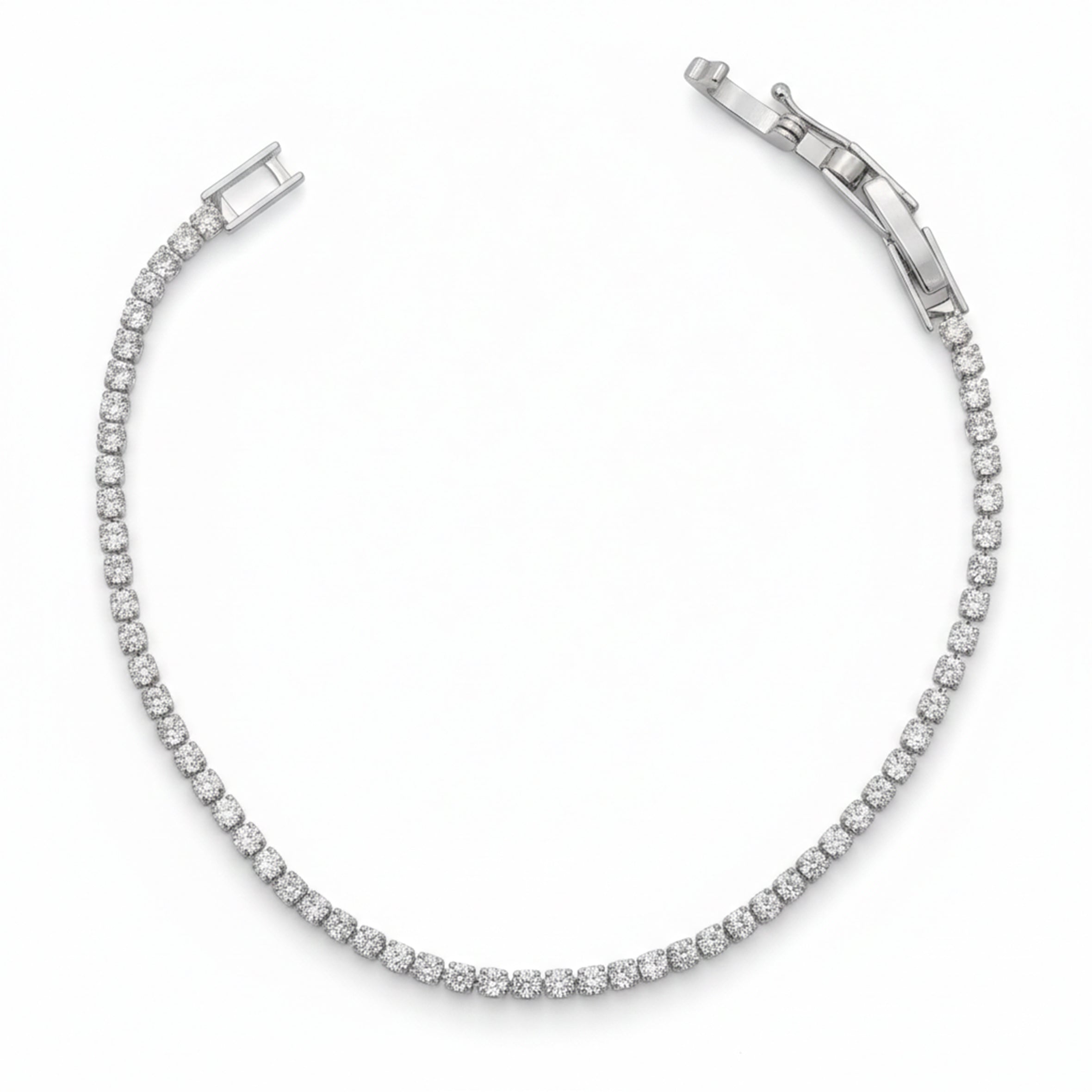 Ishq Silver Solitaire Braclate GWB -30