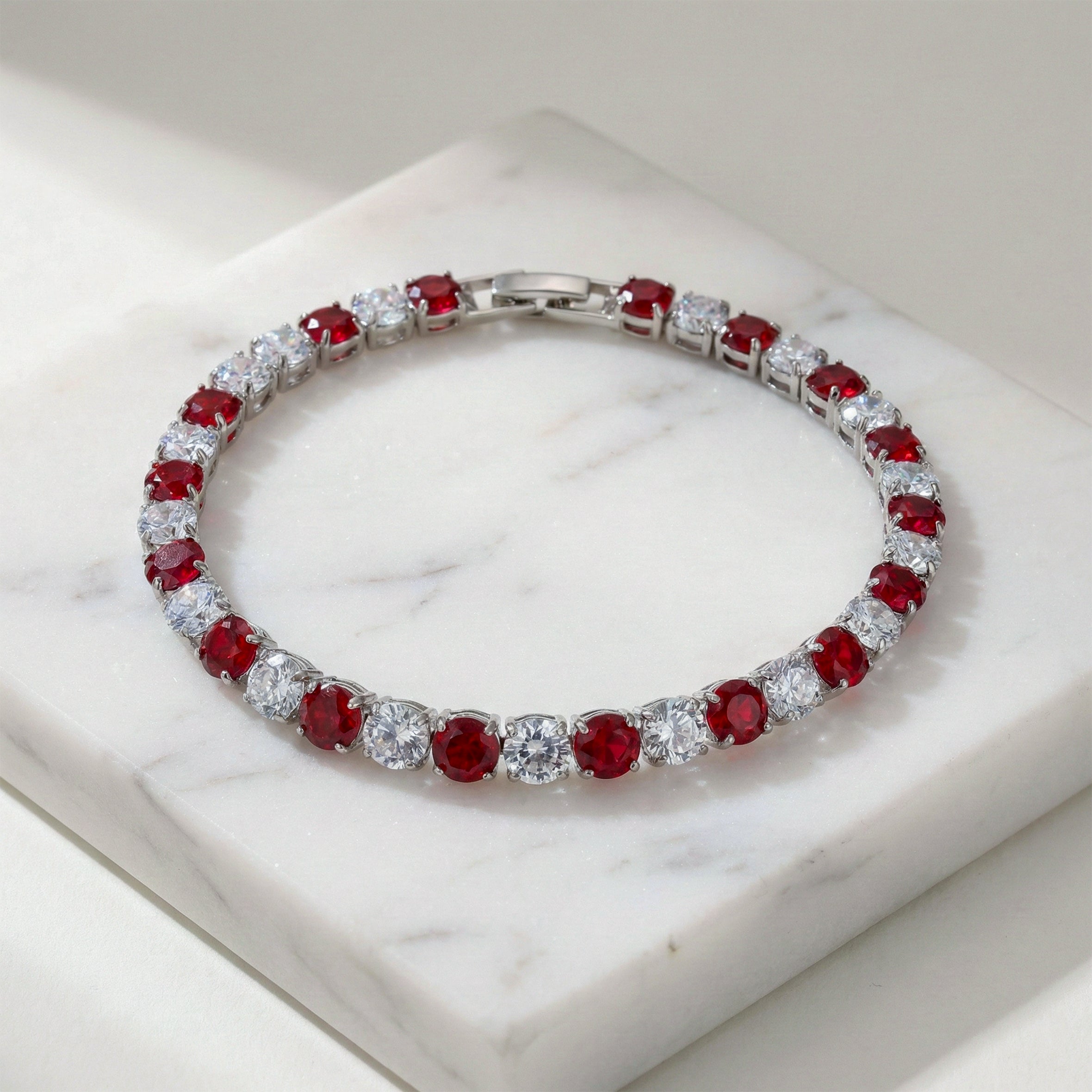 Ruby & Diamond Tennis Bracelet GWB -67