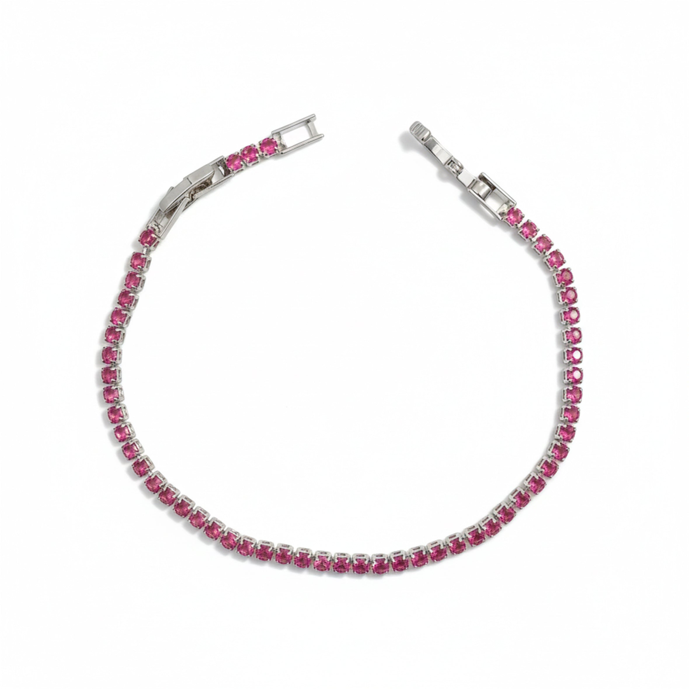 Pink Sapphire Tennis Bracelet GWB -58