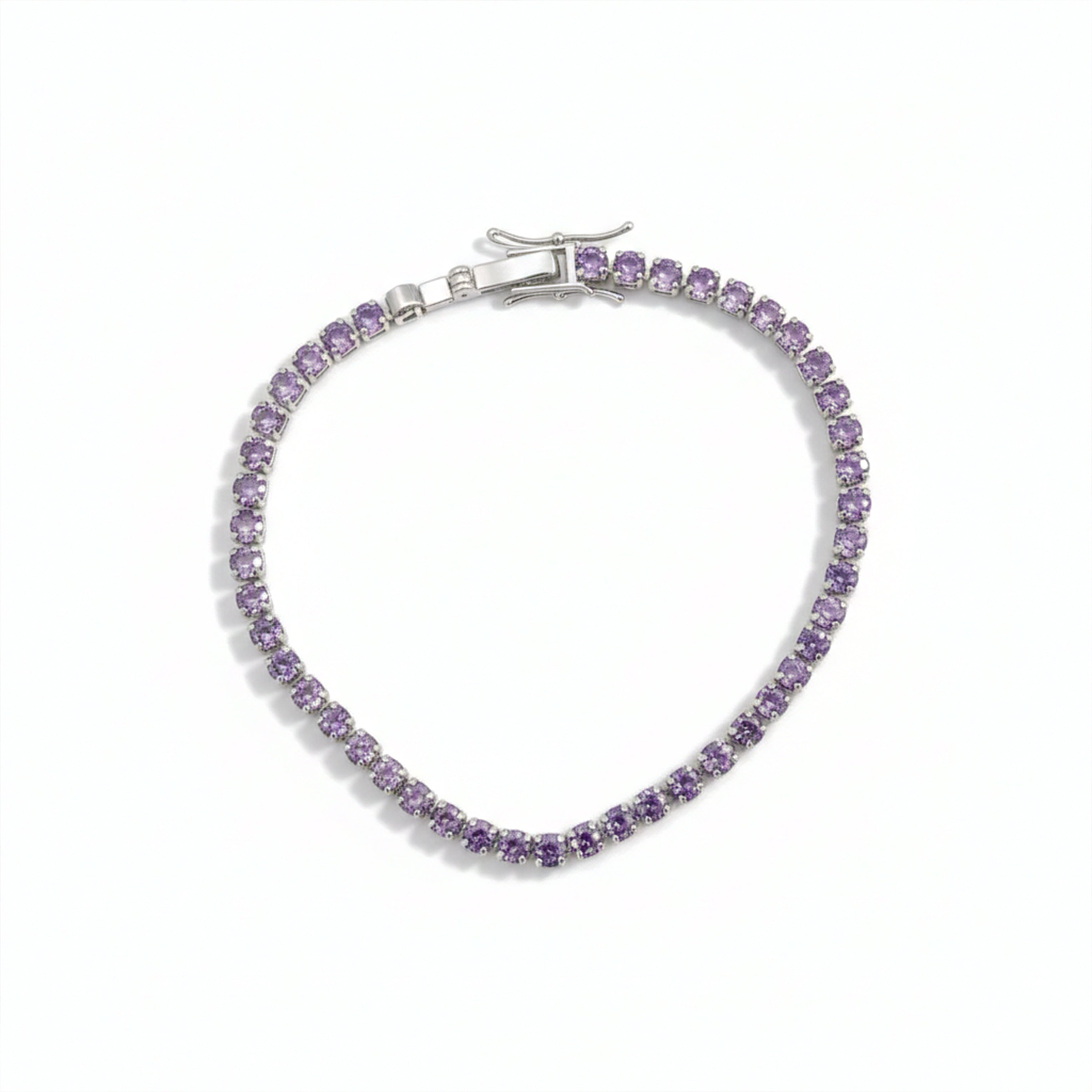 Royal Lavender Crystal Bracelet GEB -56