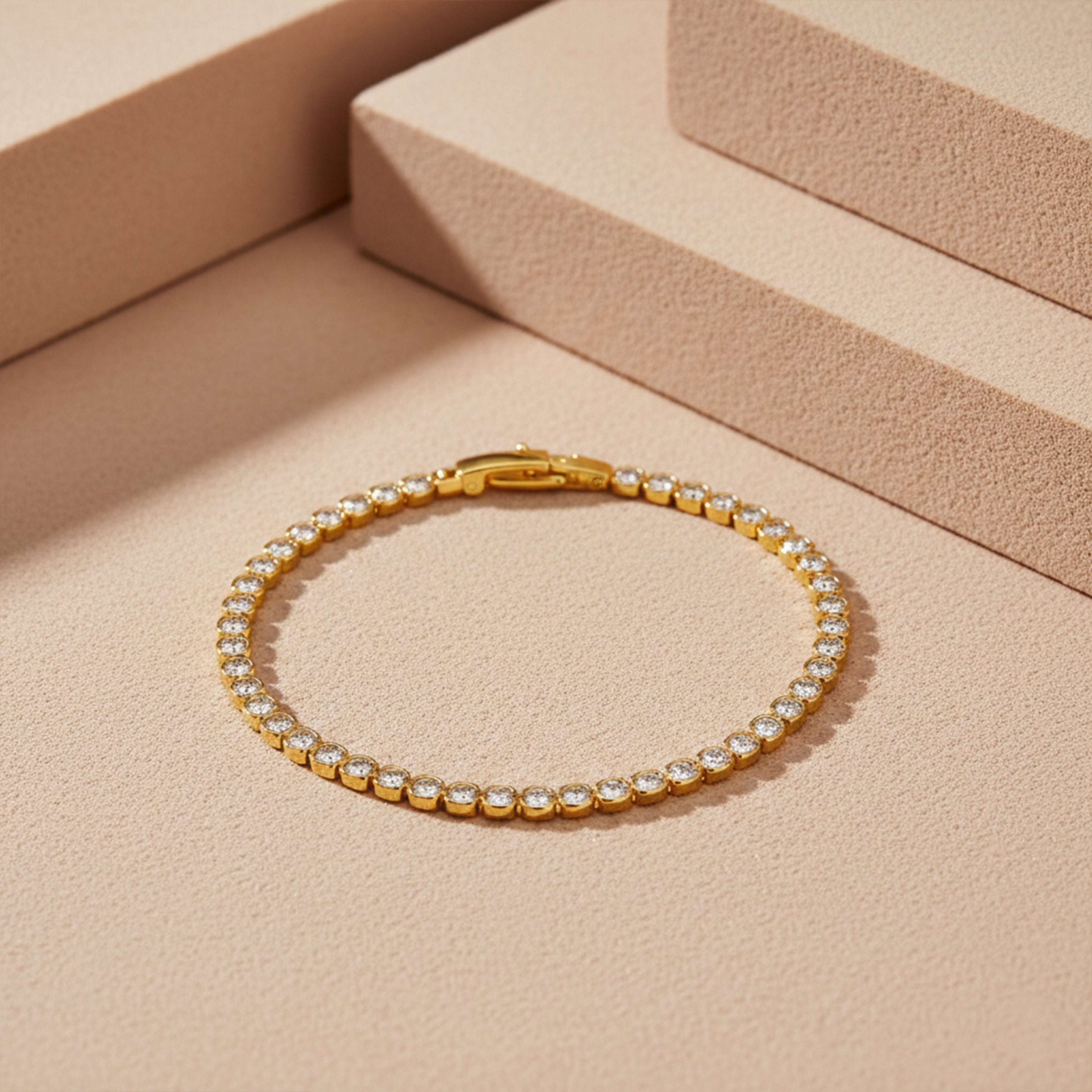 Golden Sparkle Tennis Bracelet GWB -38