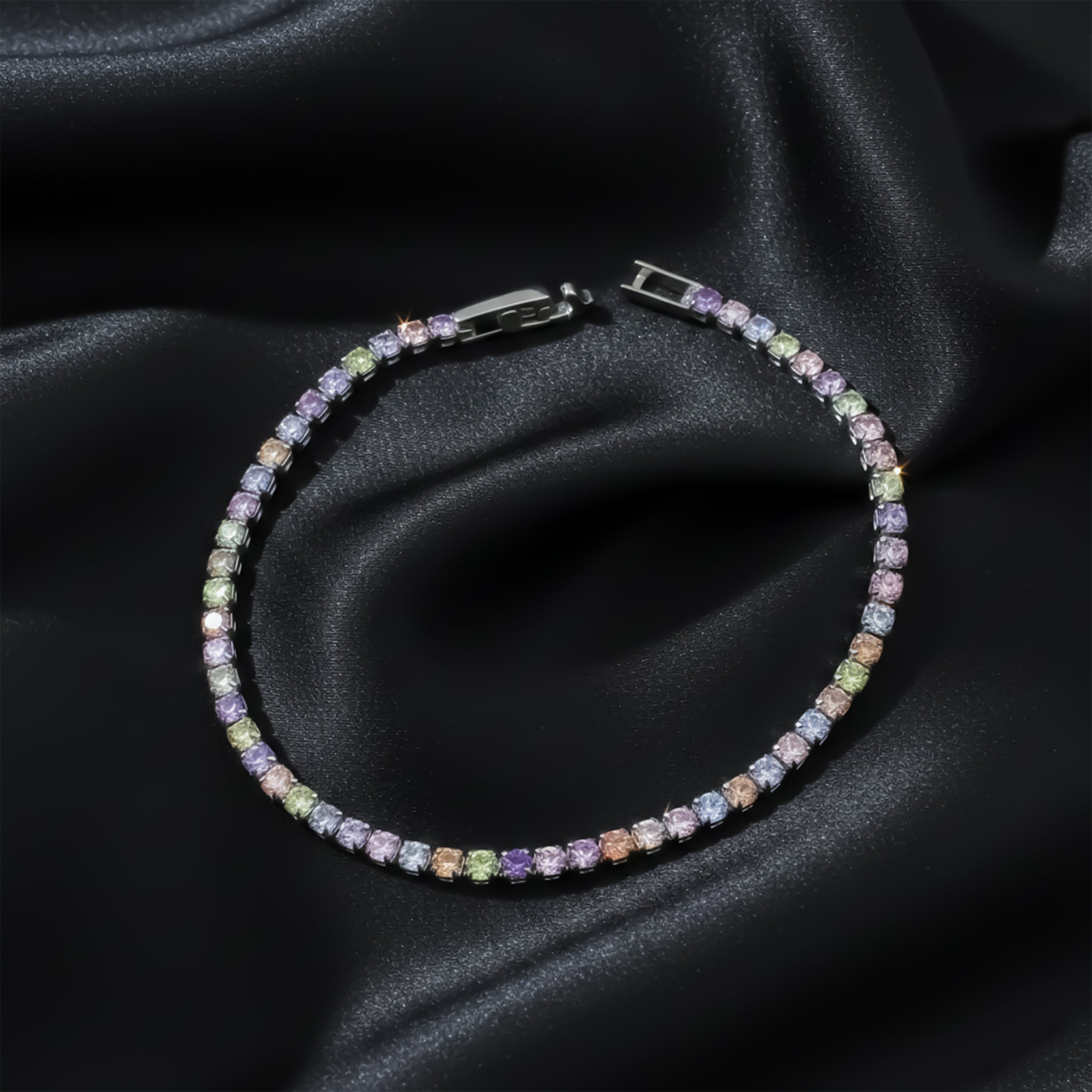 Pastel Multi-Color Tennis Bracelet GWB -65