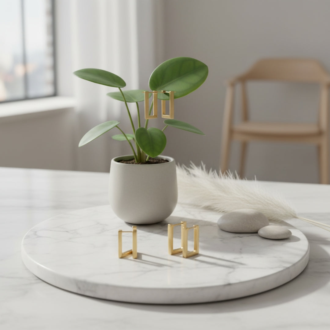 Classic Squre Women Earring GWE -9