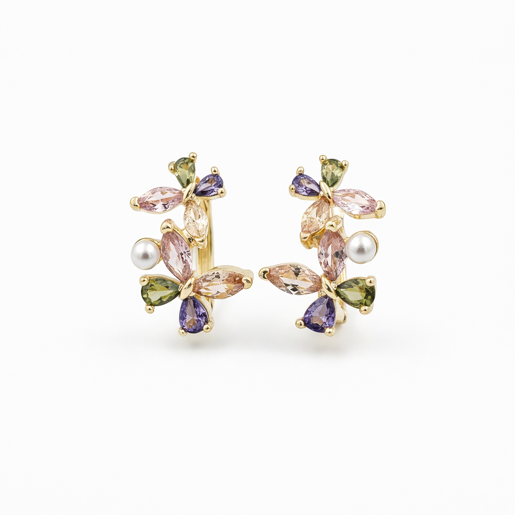 Bloom Pearl Stud Earrings GWE -155