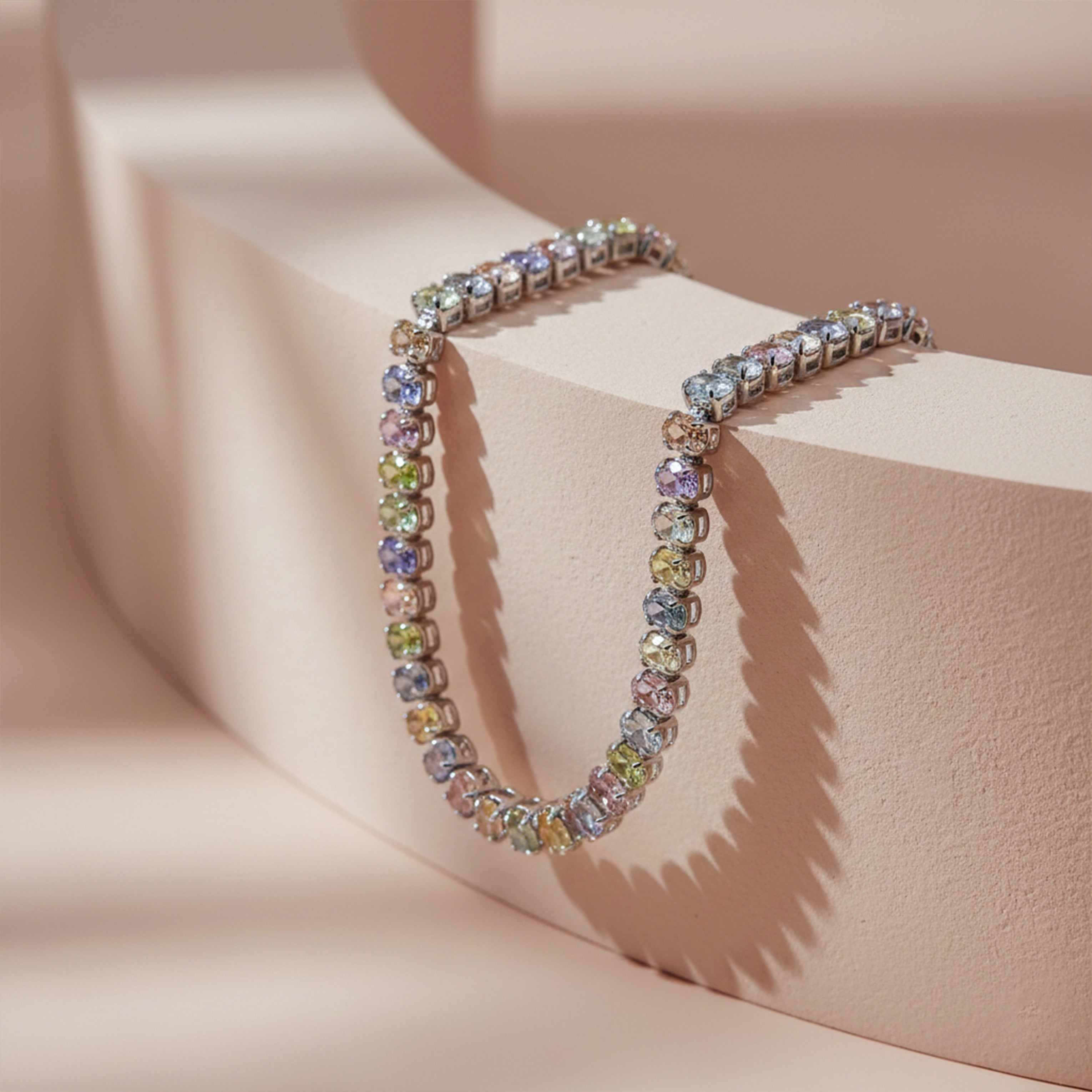Pastel Multicolor Tennis Bracelet GWB -120