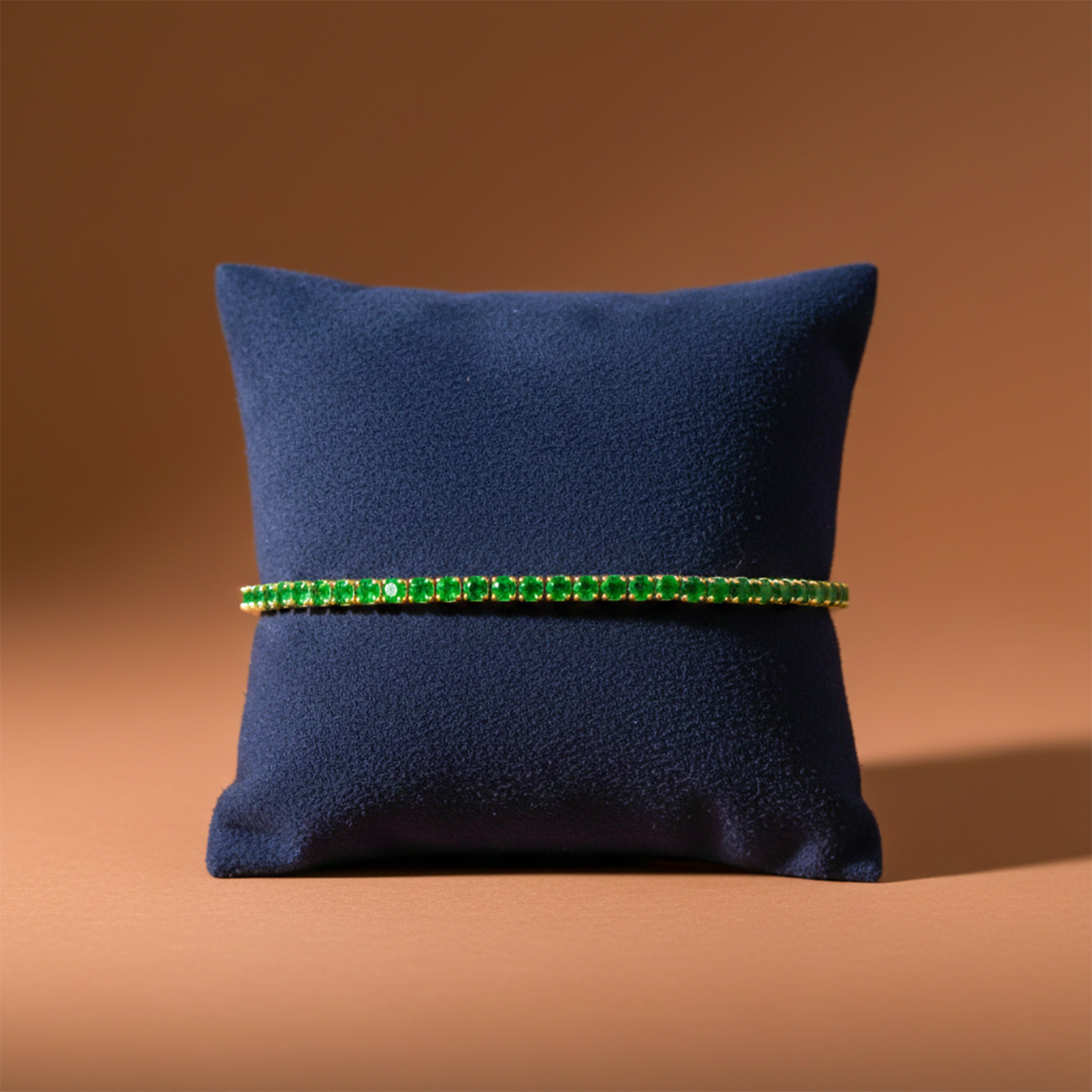 Gold Emerald Tennis Bracelet GWB -68