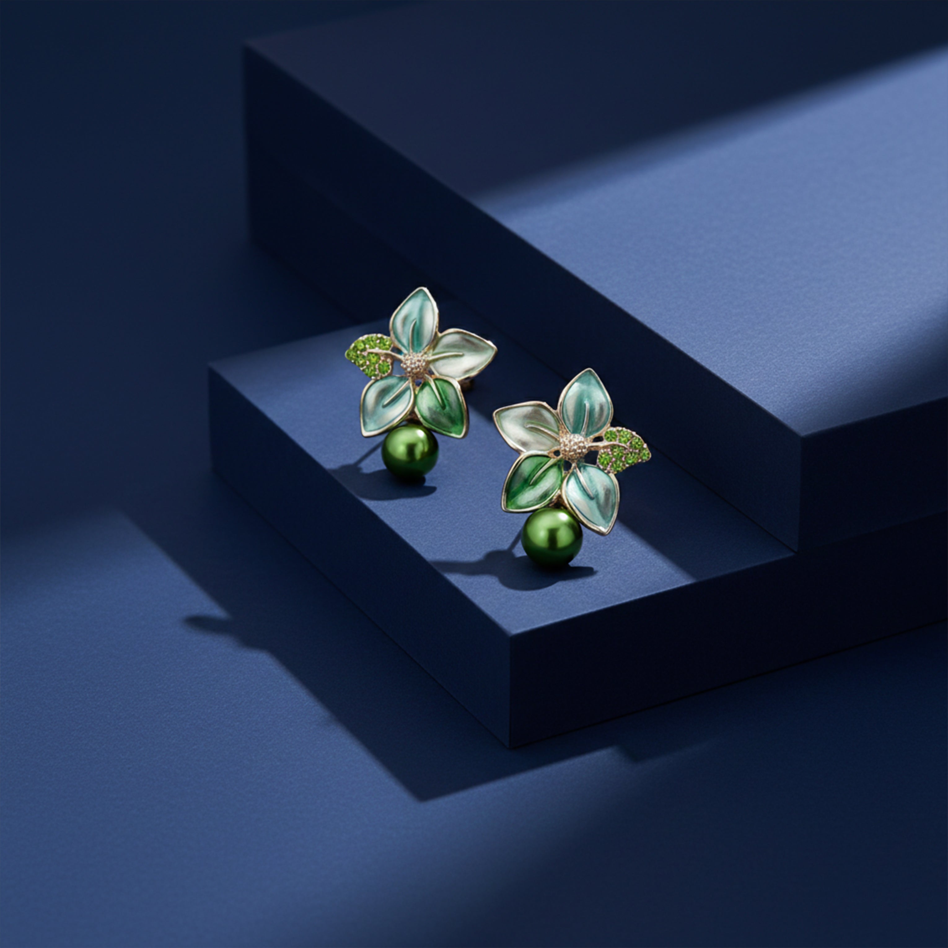 Enamel Pearl Earrings GWE -184