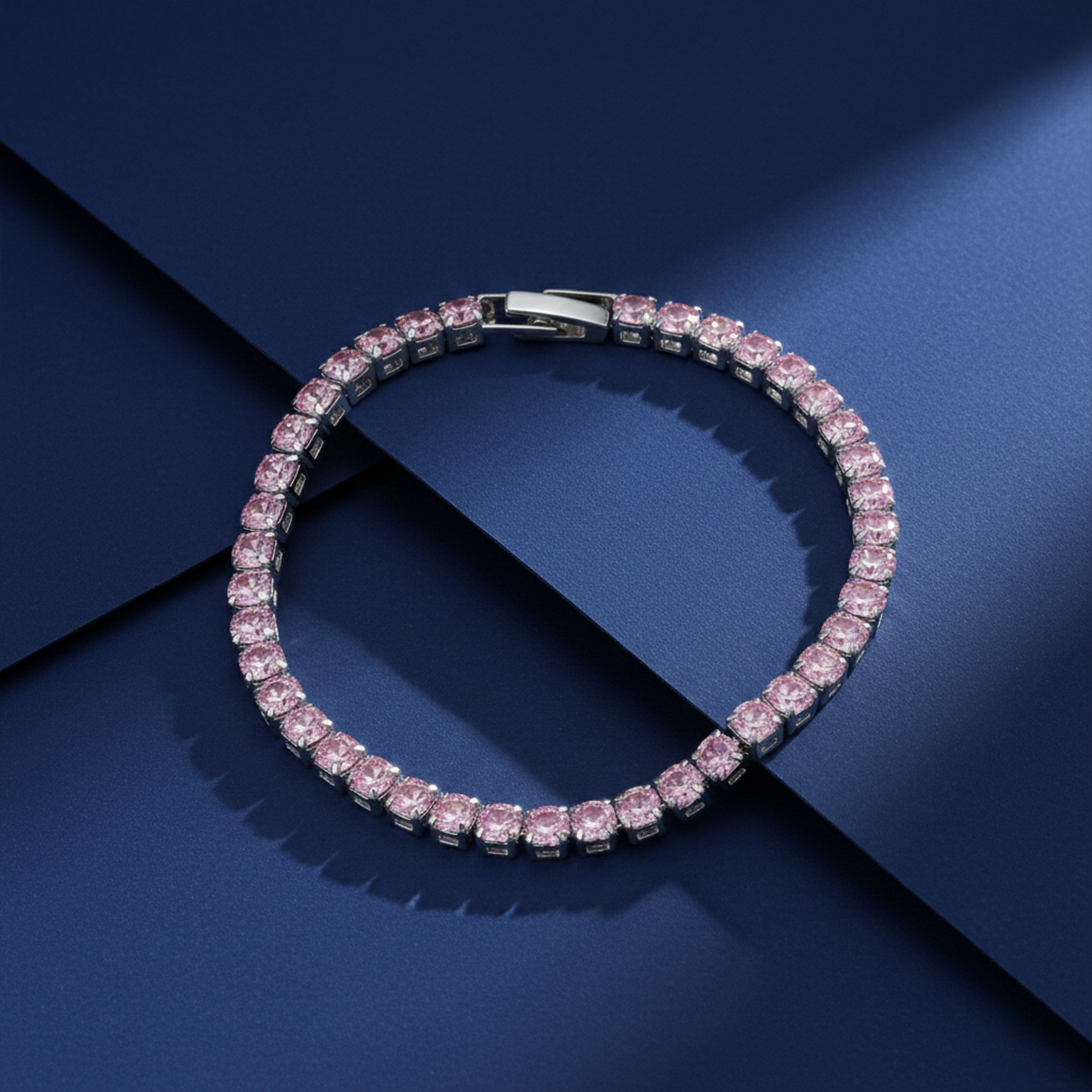 Pink Sapphire Tennis Bracelet GWB -63