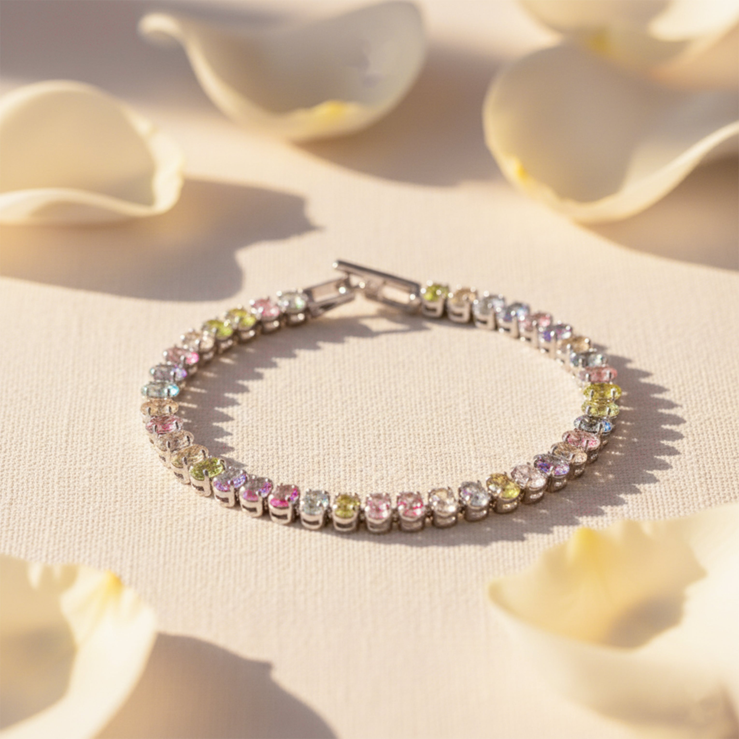 Pastel Multicolor Tennis Bracelet GWB -120