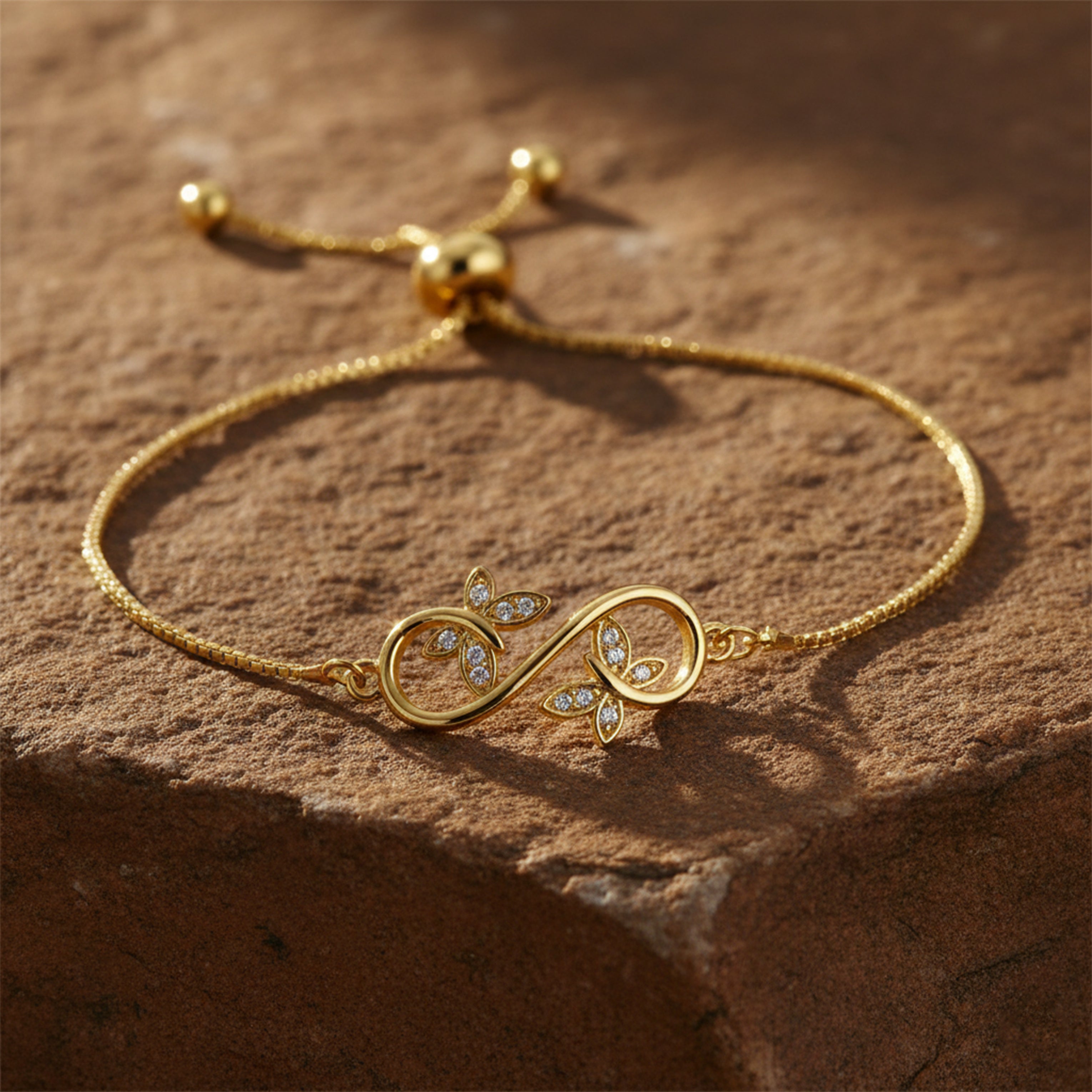 Gold Initial Adjustable Bracelet GWB -166