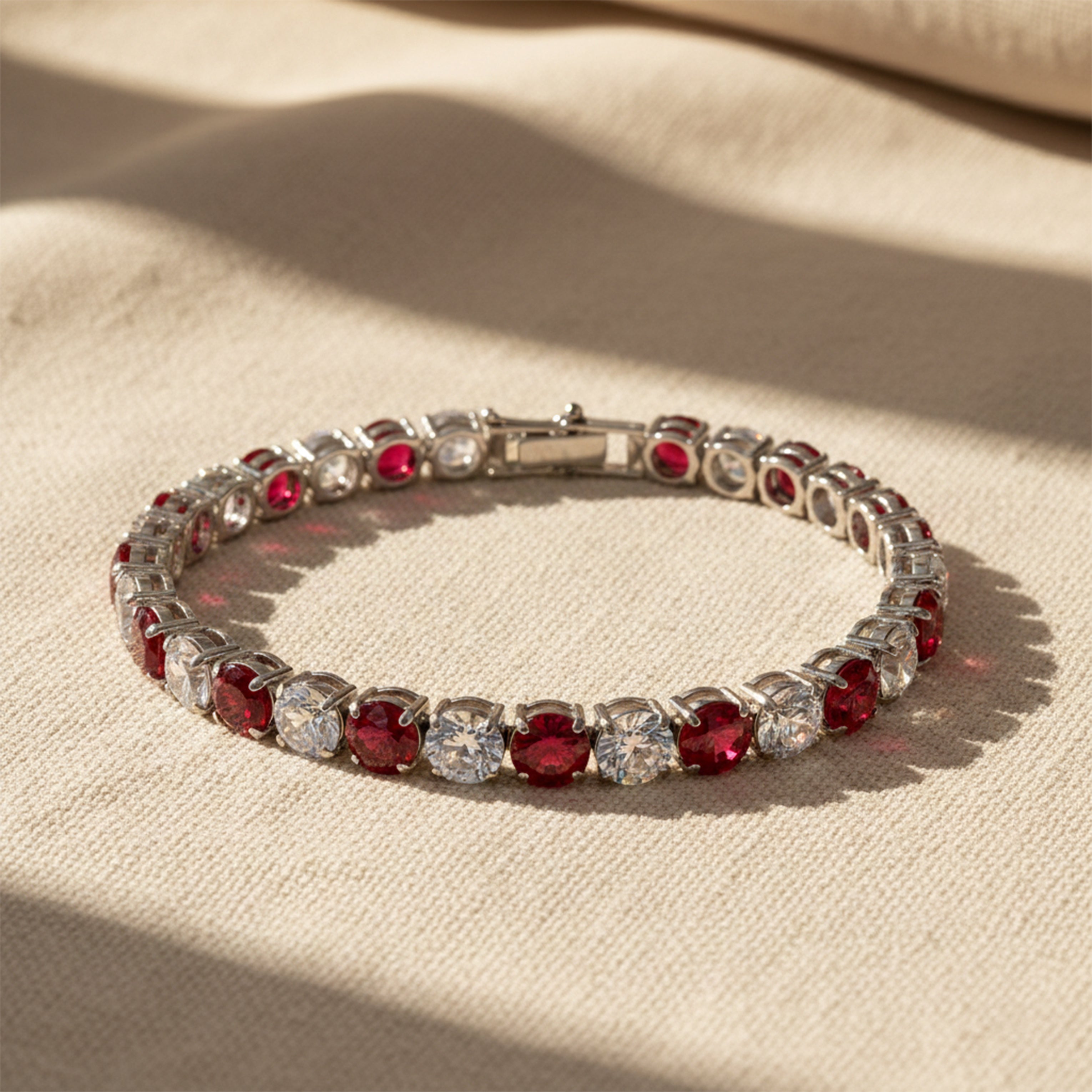 Ruby & Diamond Tennis Bracelet GWB -67