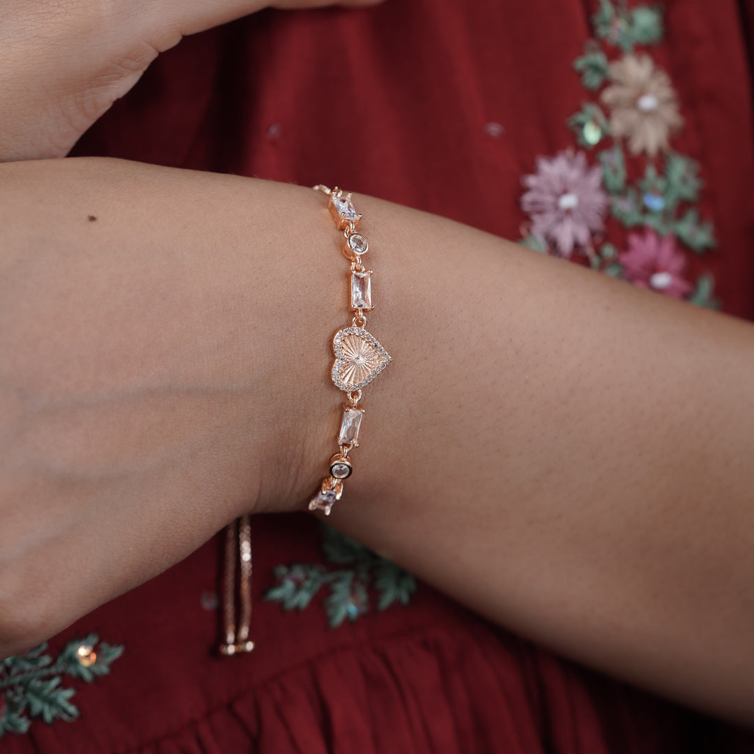 Radiant Heart Slider Bracelet GWB -49