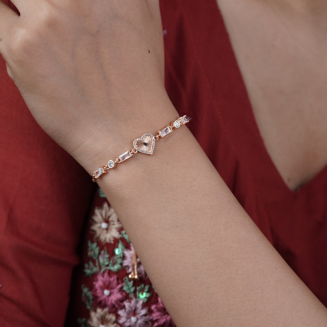 Radiant Heart Slider Bracelet GWB -49