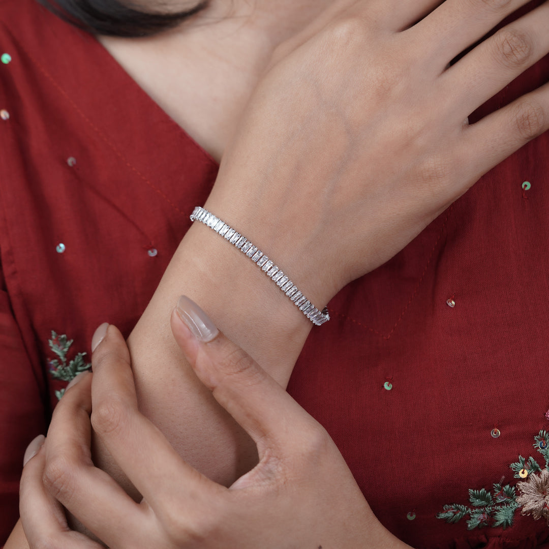 Zenith Silver Mahal Slider Bracelet GWB -28