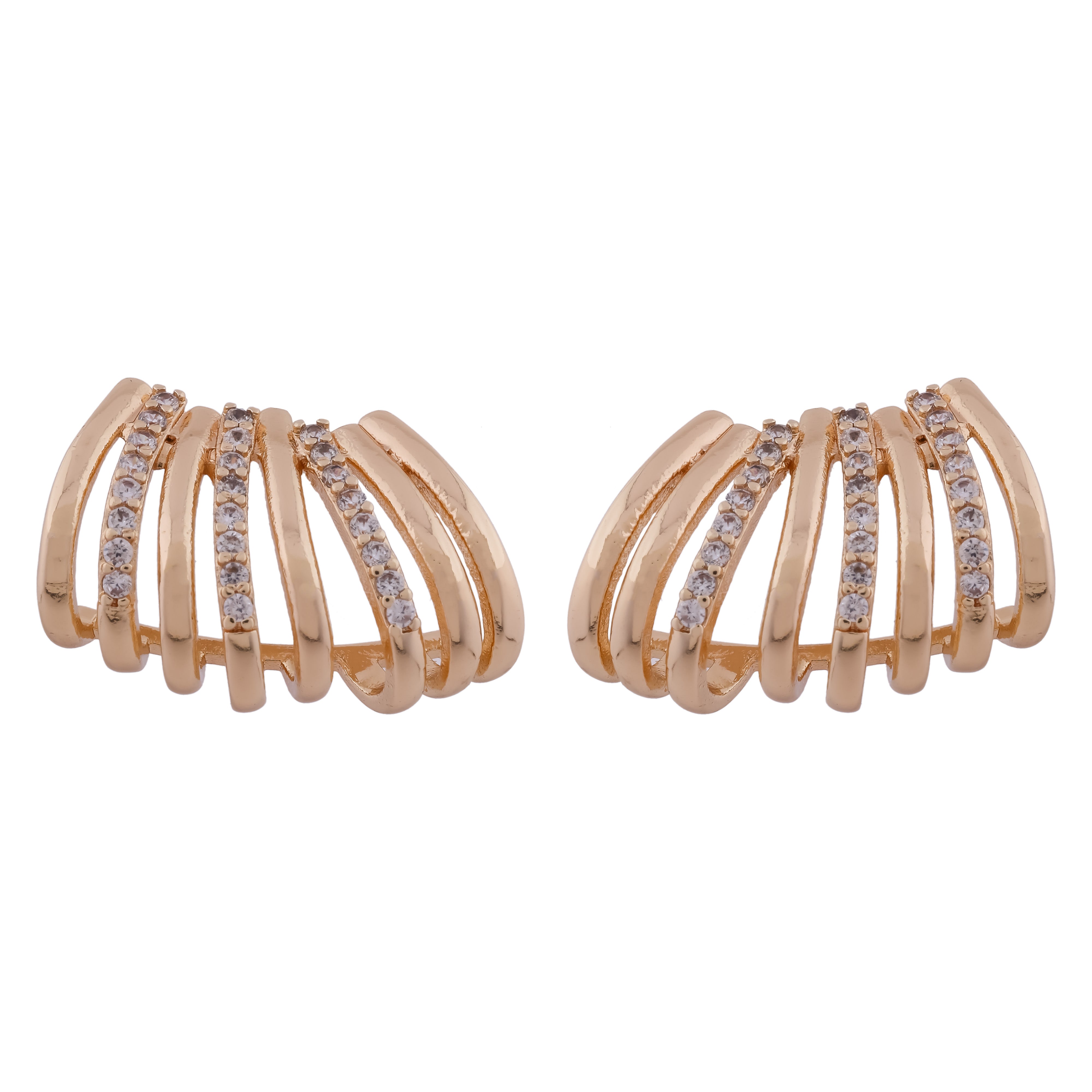 Golden Wave Studs Earring GWE -6
