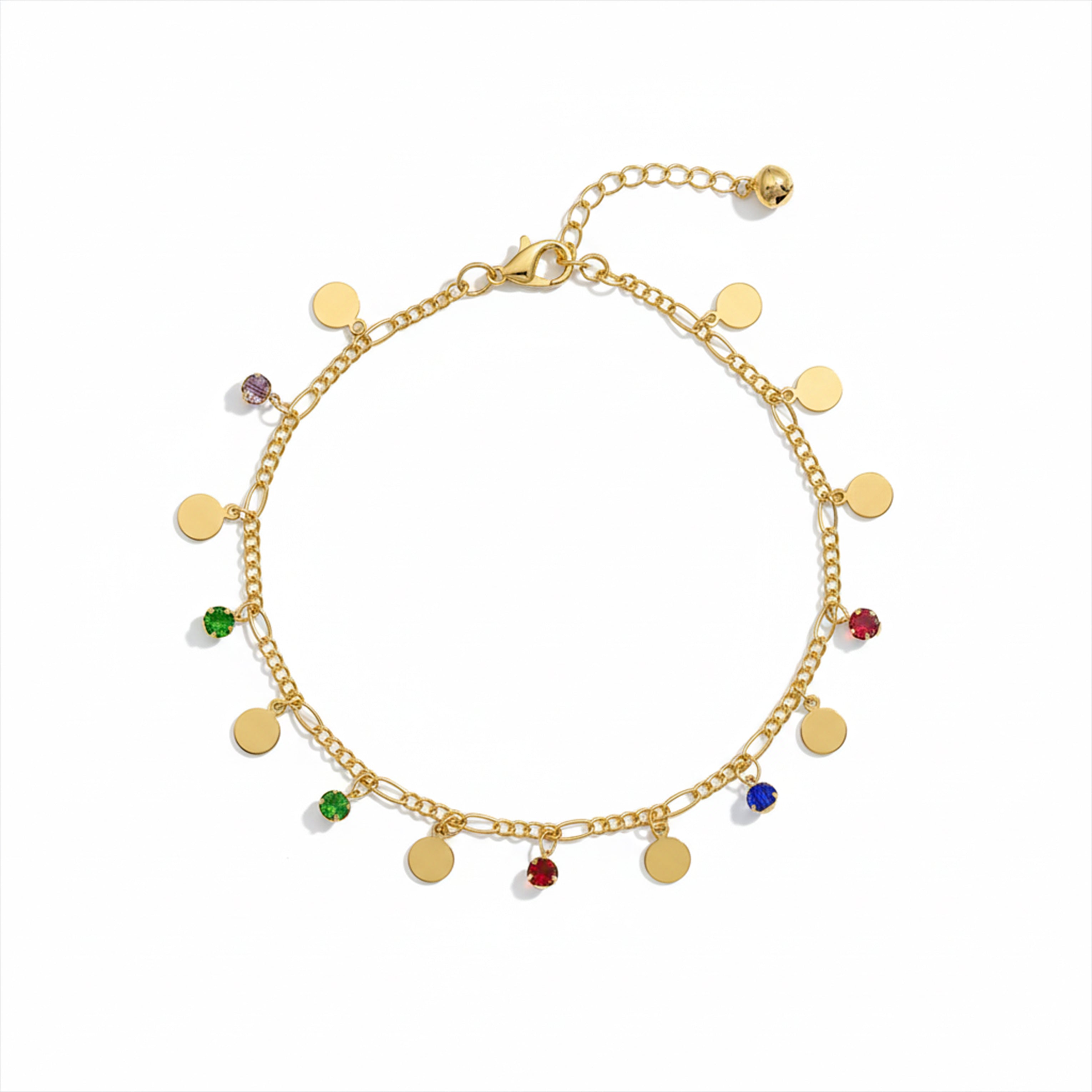 Multi-Color Charm Anklet GWA -46
